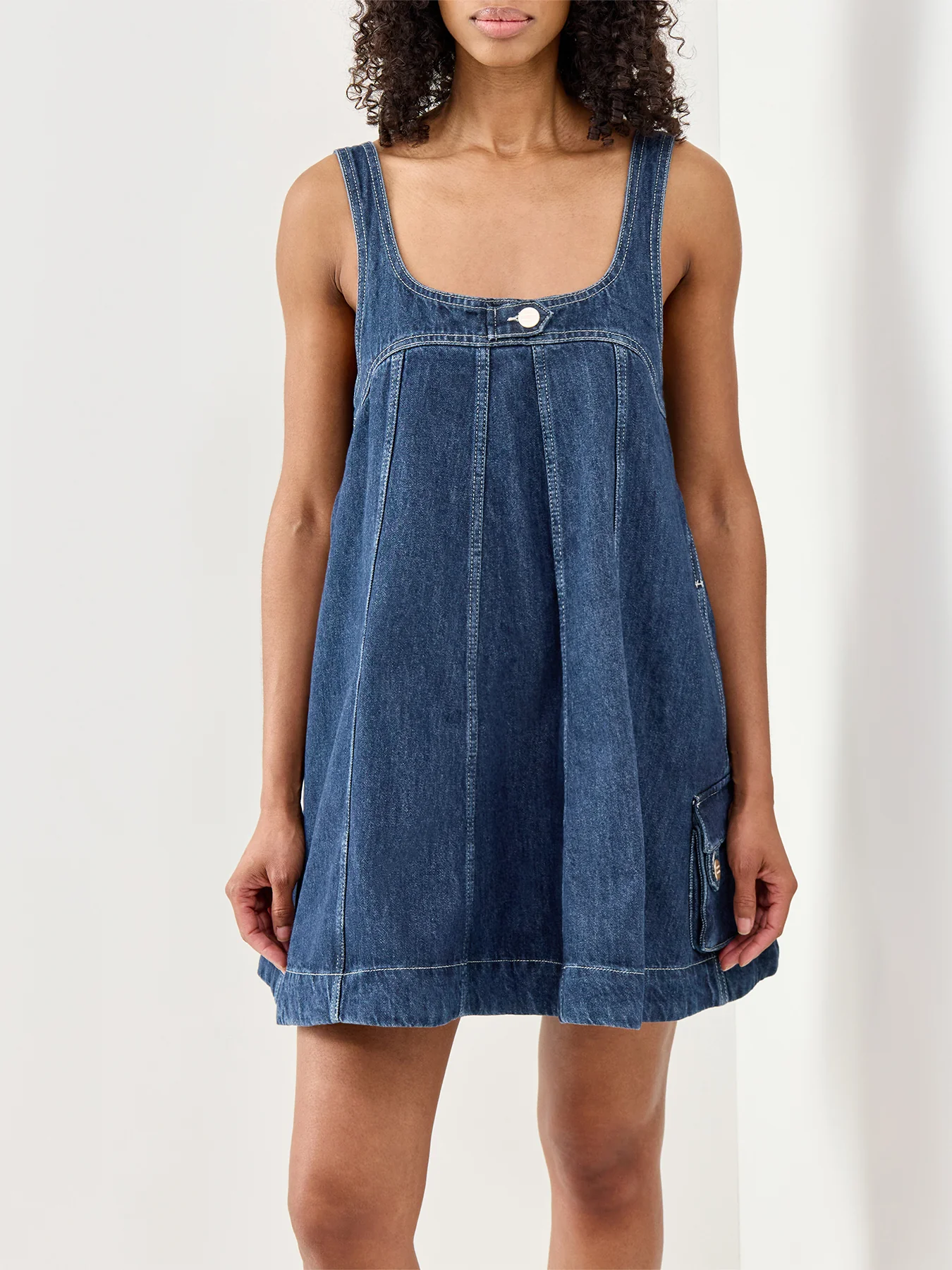 Immy Mini Dress Dark Wash - Image 4