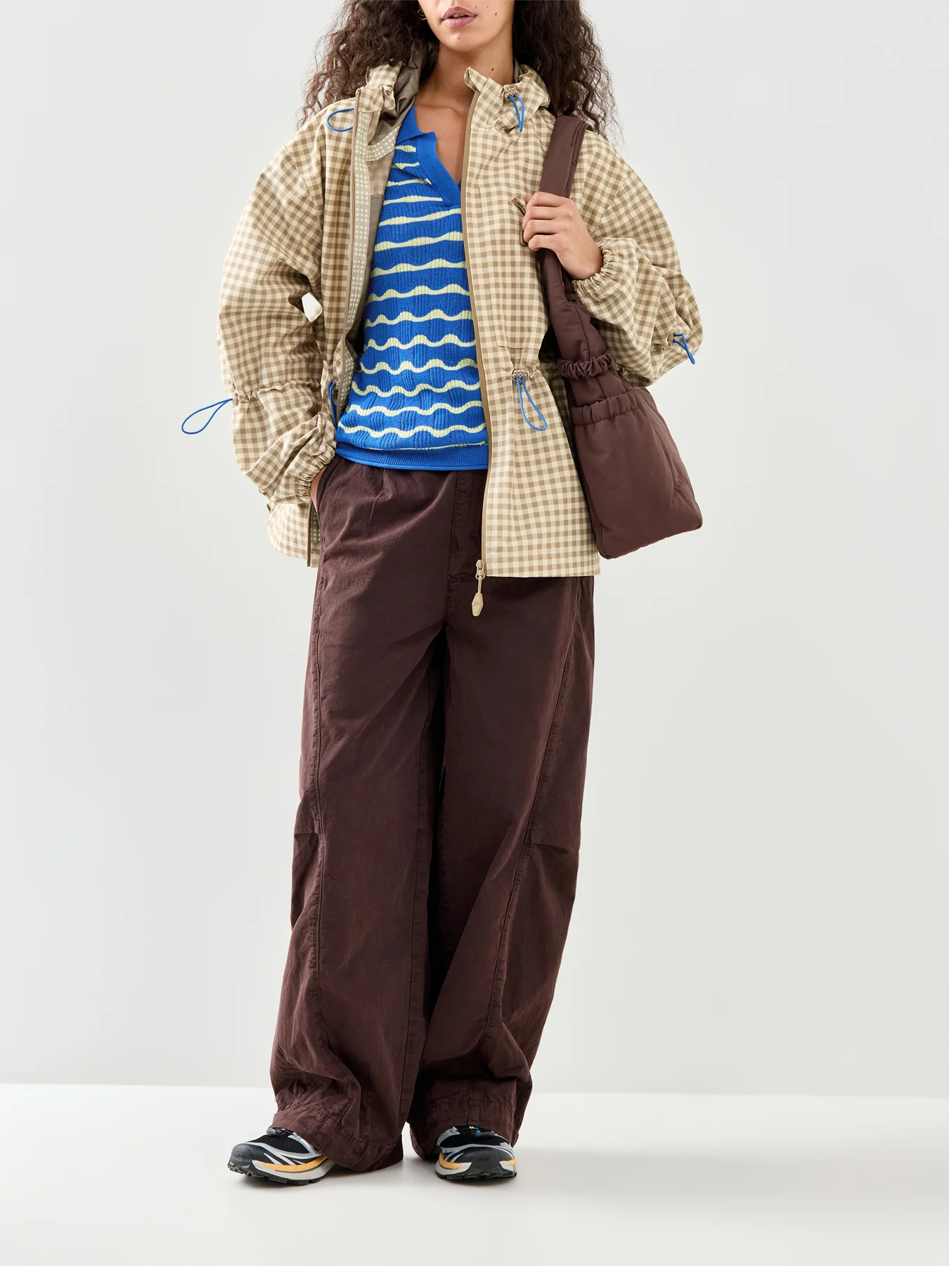 Matilda Raincoat Gingham Beige - Image 2