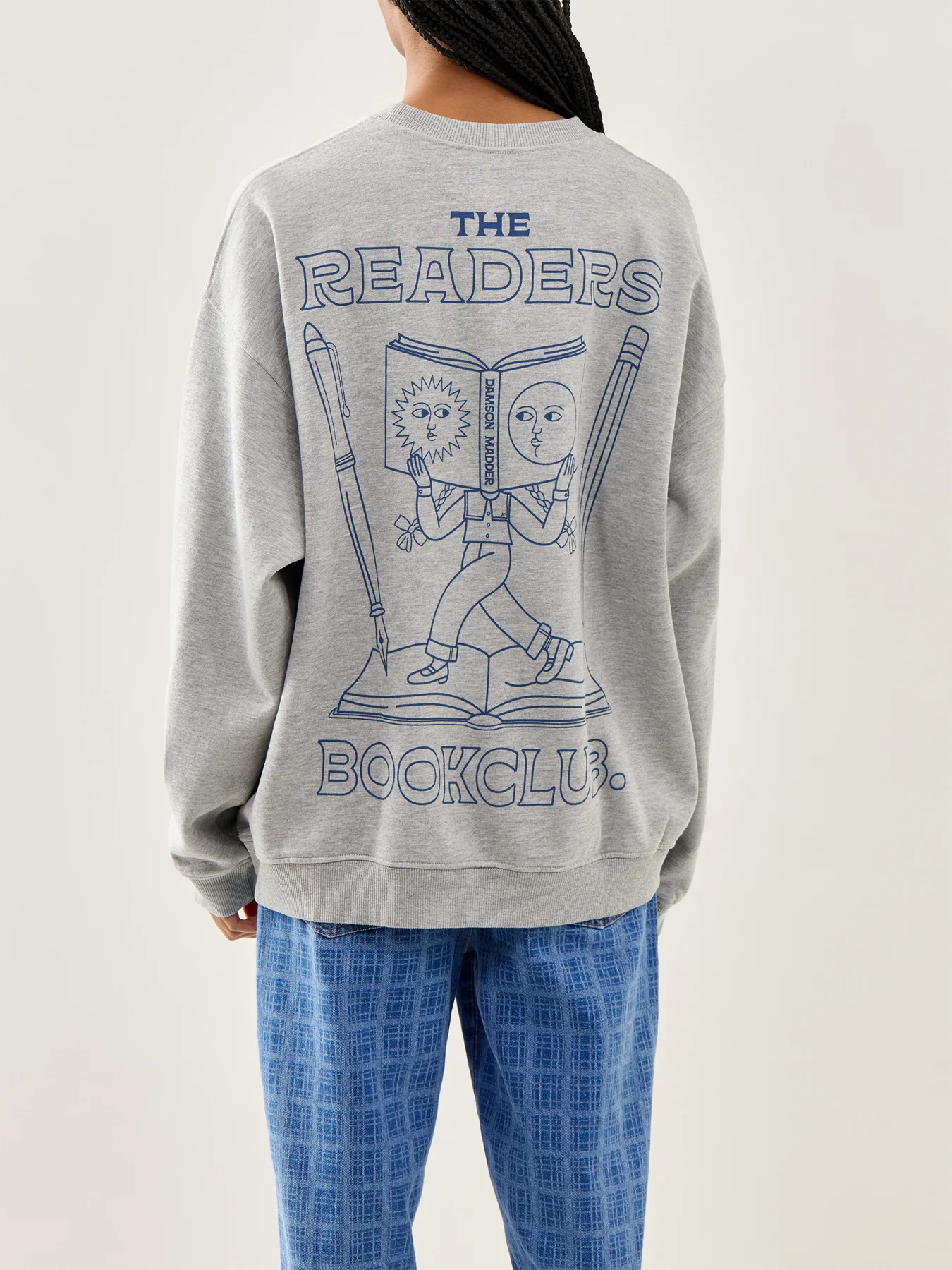 The Reader Sweatshirt Grey - Image 5