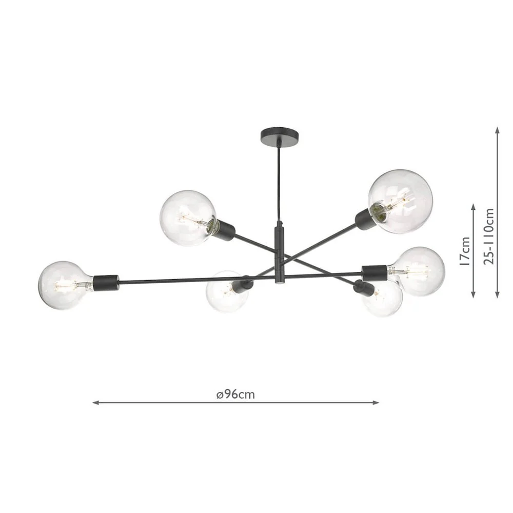 Alana 6 Light Pendant - Image 4