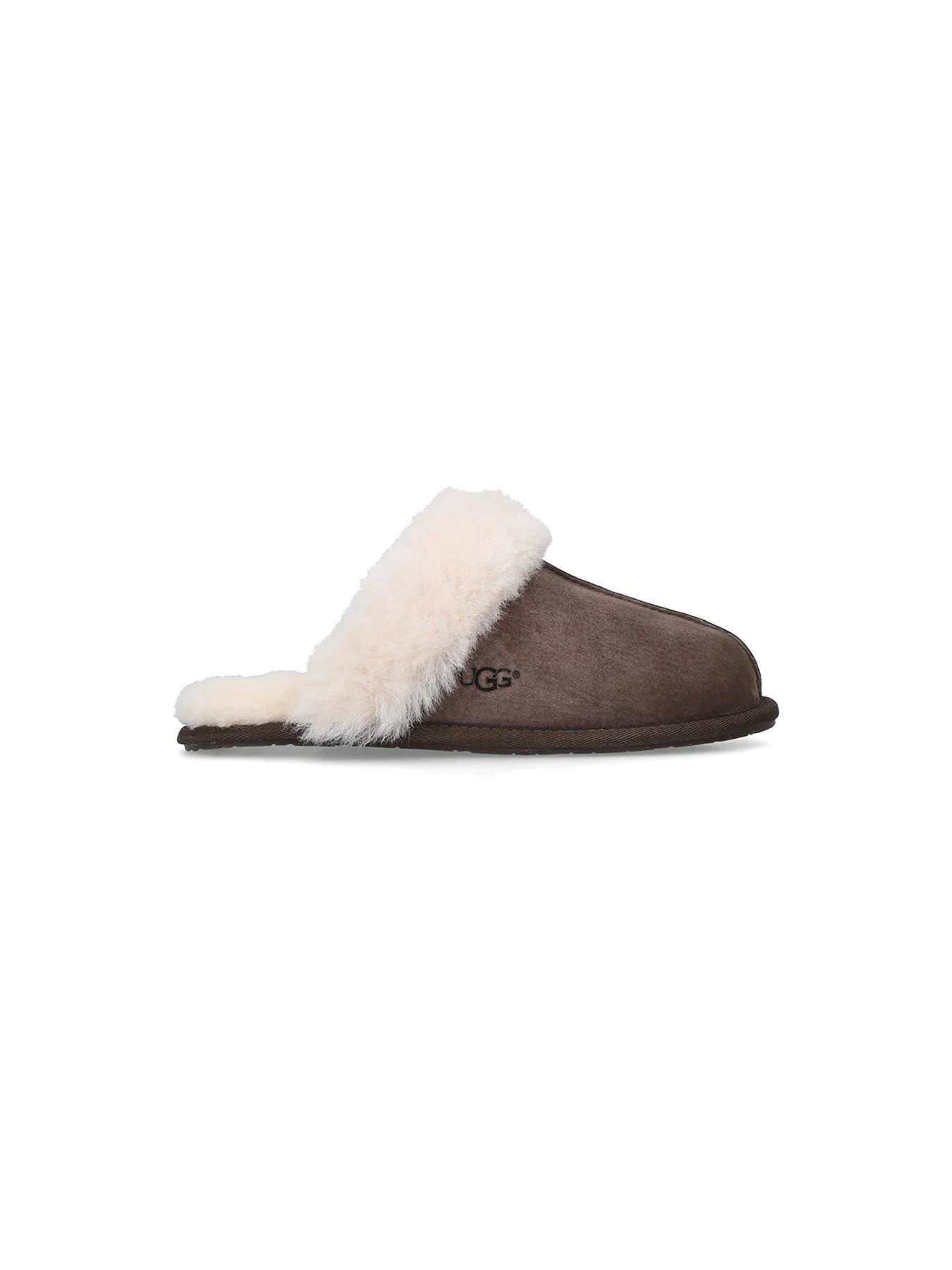 Women’s Scuffette II Shearling Slippers Dark Brown - Image 5