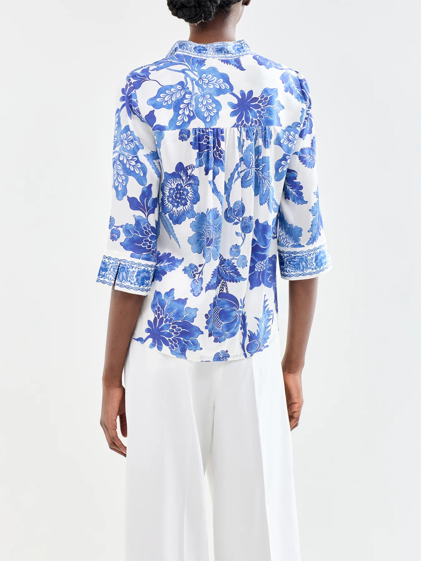 Danitta Silk Blouse Blue - Image 5