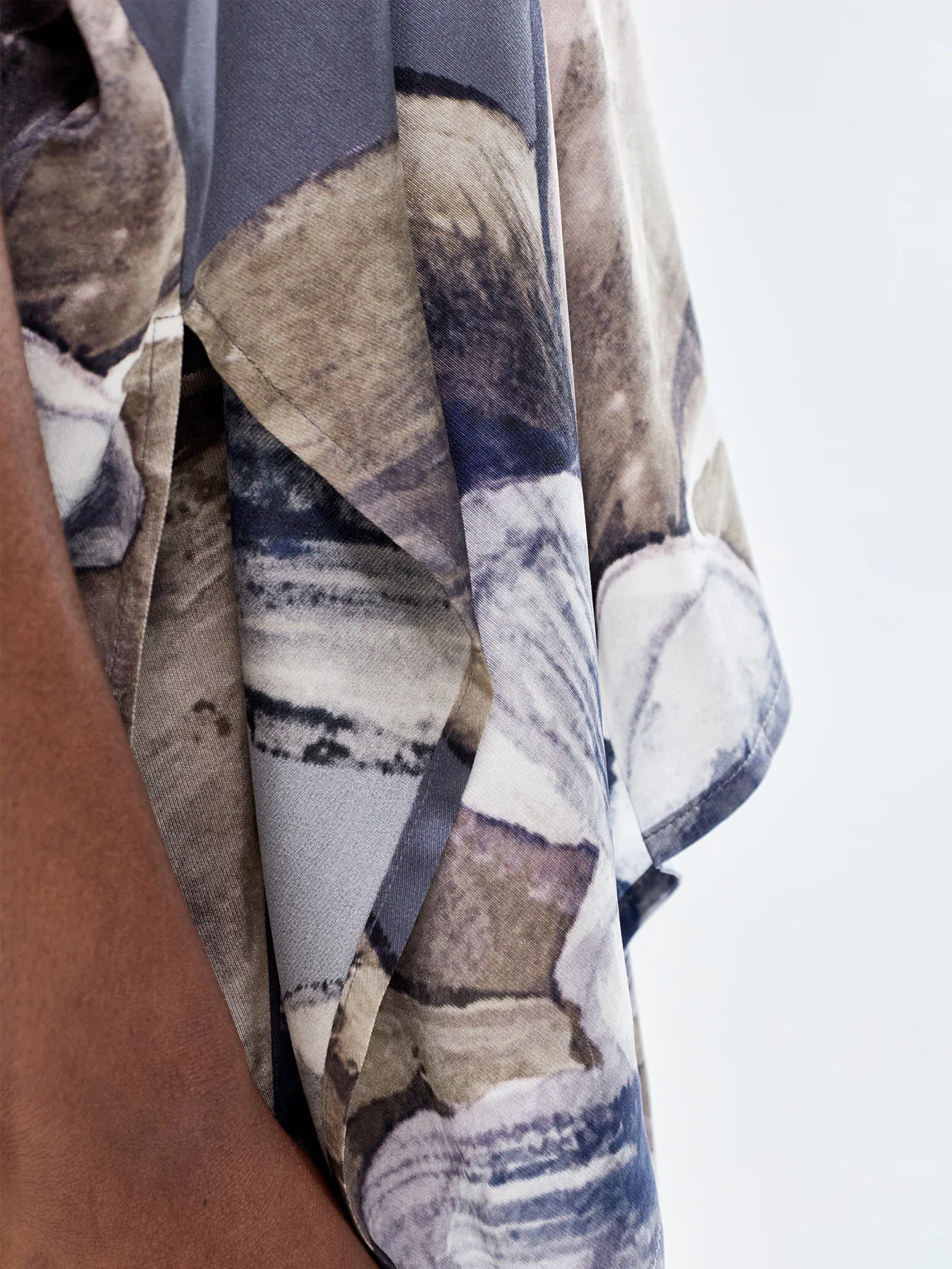 Mandy Silk Blouse Grey - Image 3