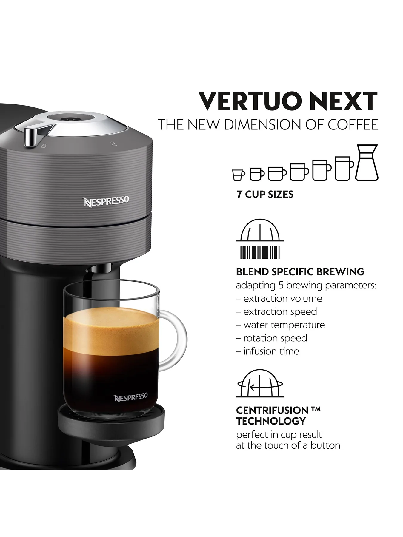 Vertuo Next & Milk Coffee Machine - Image 4