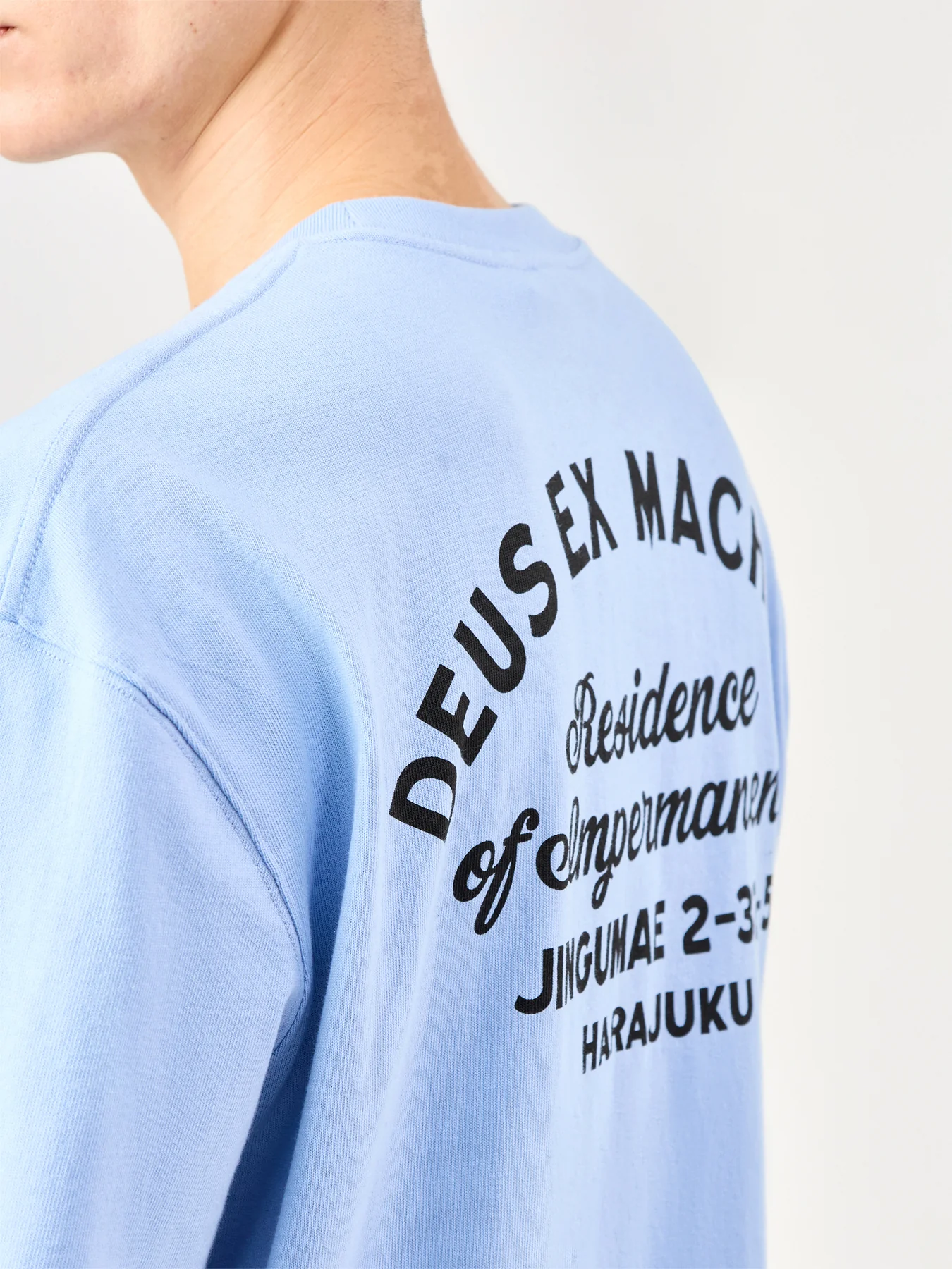 Graphic Recycled Cotton T-Shirt Blue - Image 3