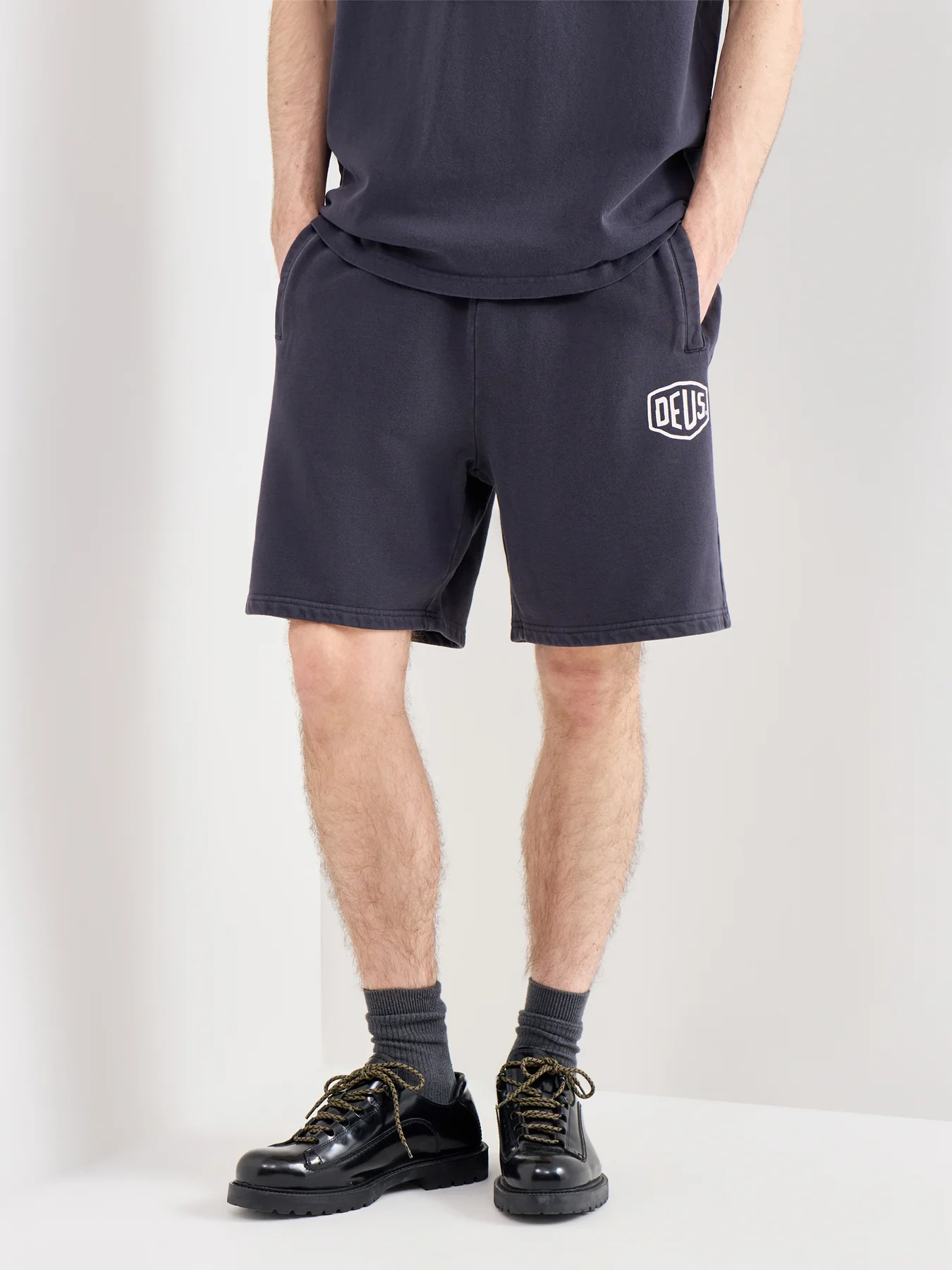 Organic Cotton Track Shorts Black - Image 4