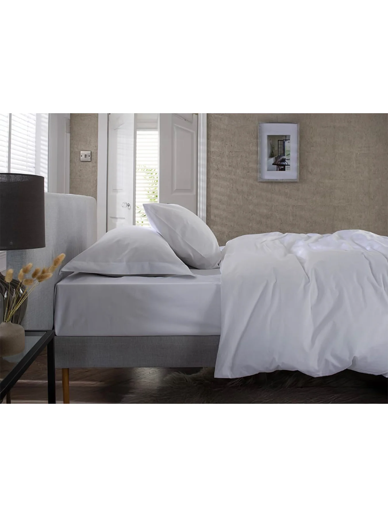 Hadrians Fitted Sheet White - Image 2