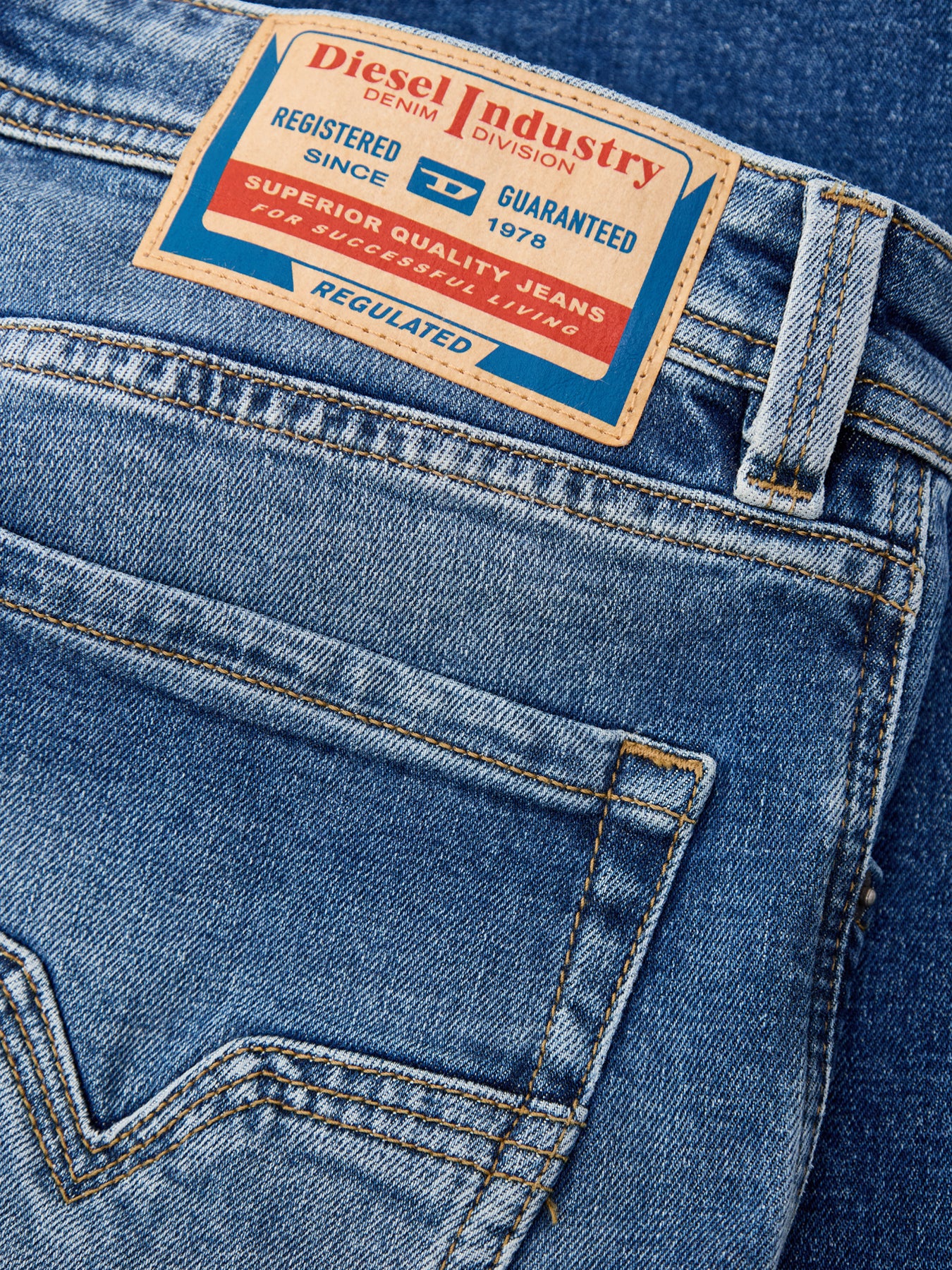 1985 Larkee Regular Fit Straight Leg Jeans Blue - Image 3