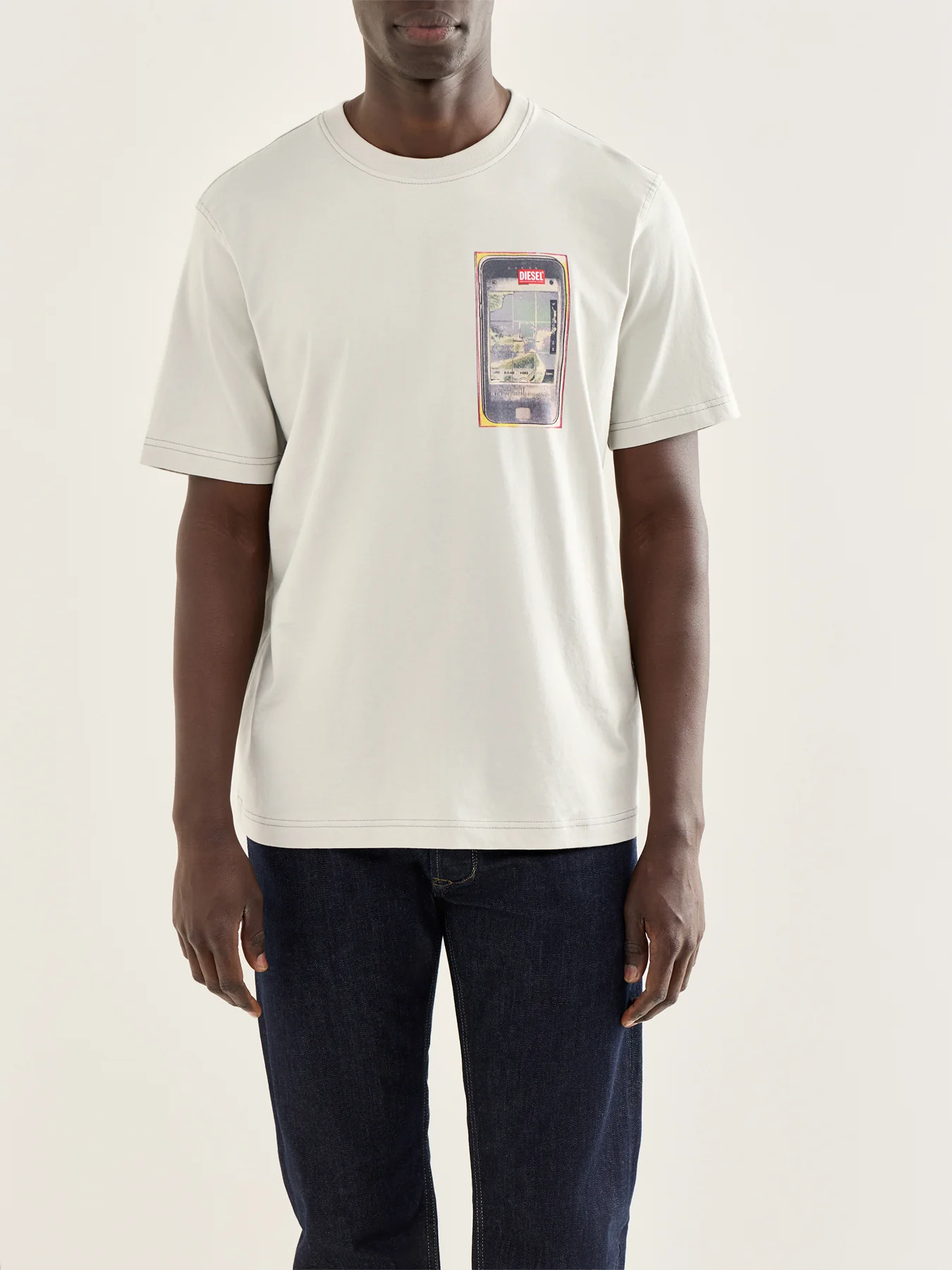 T-Adjust-V1 Graphic T-Shirt Cream - Image 4