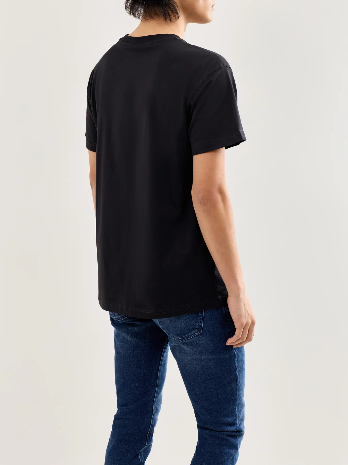 T-Norm-V10 Logo Stitching T-Shirt Black - Image 5