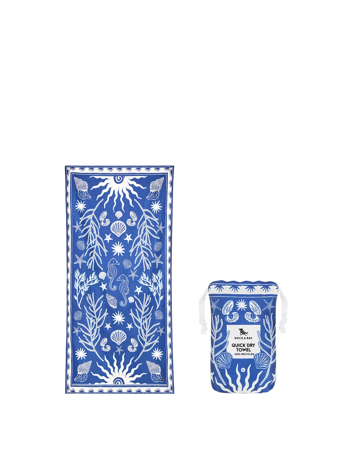 Large Beach Towel Blue - Image 2