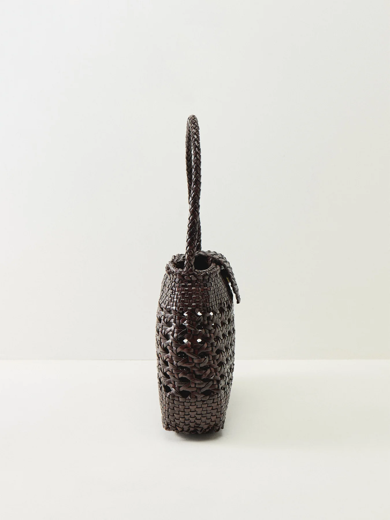 Rixo x Dragon Diffusion Amoria Woven Leather Bag Dark Brown - Image 4