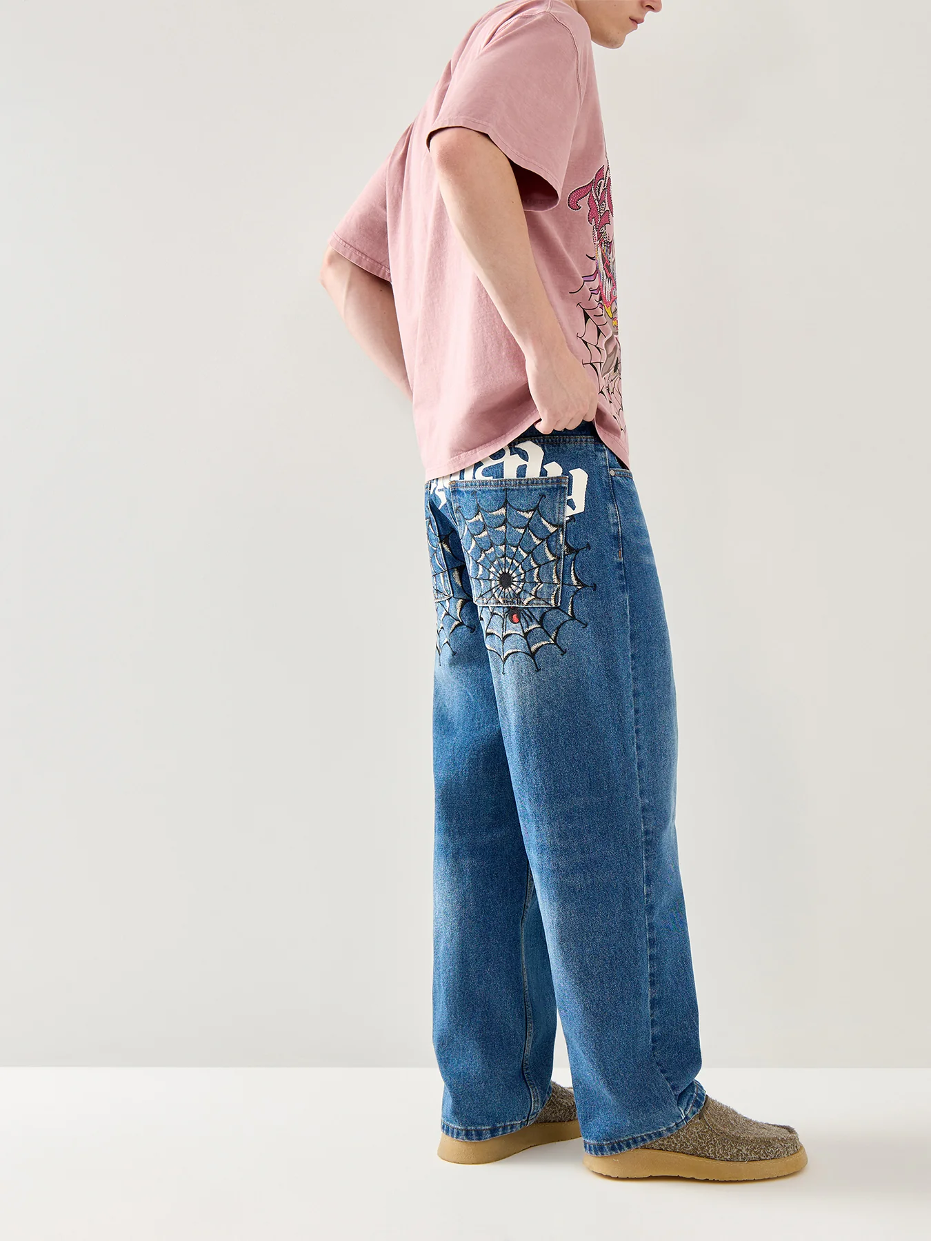 Black Widow Oversized Jeans Blue - Image 2