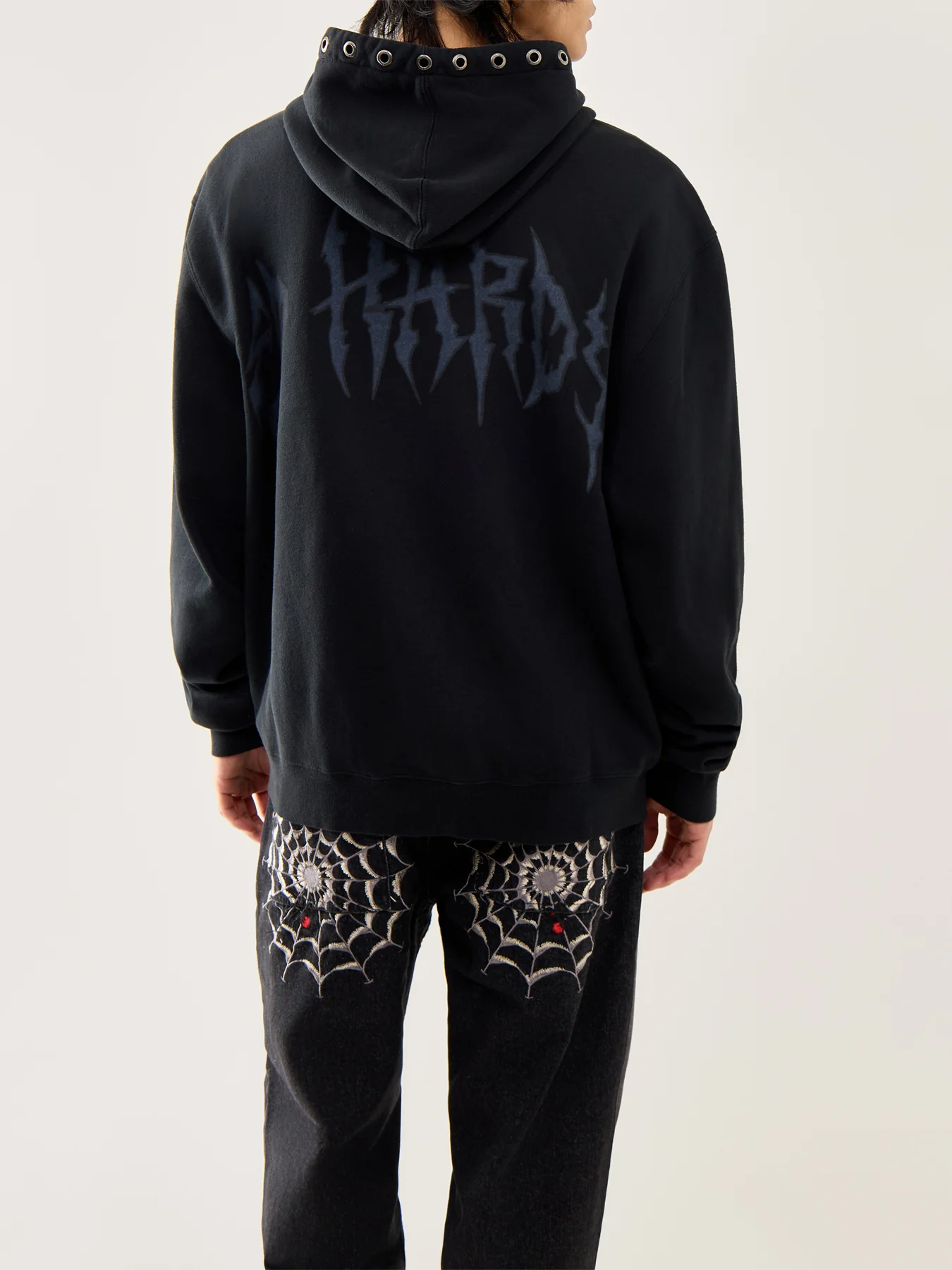 Mens Skeleton In Acid Zip Thru Hoodie - Image 5