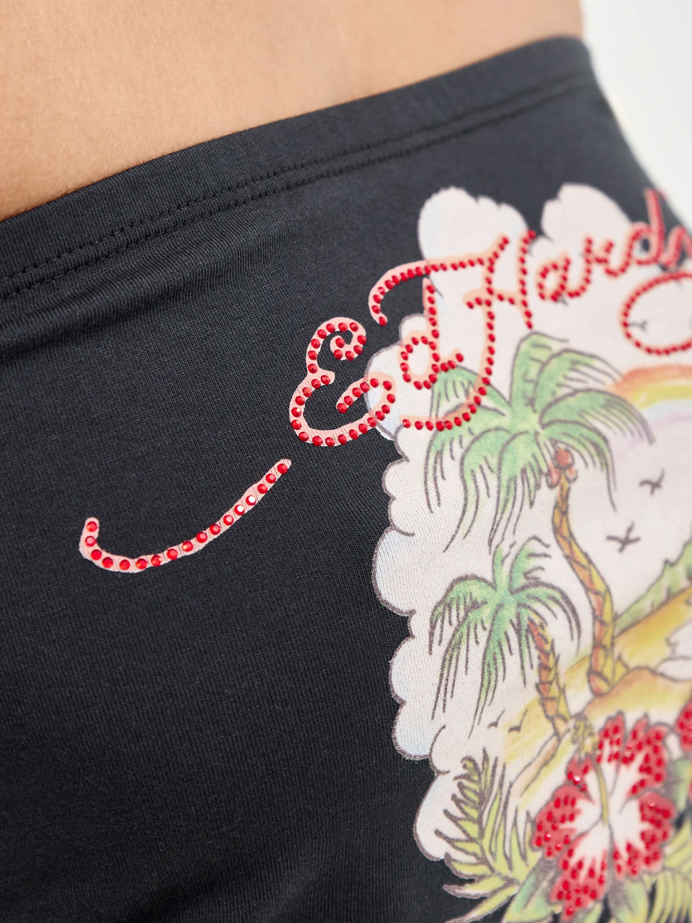 Paradise Tattoo Bandeau Top Black - Image 3