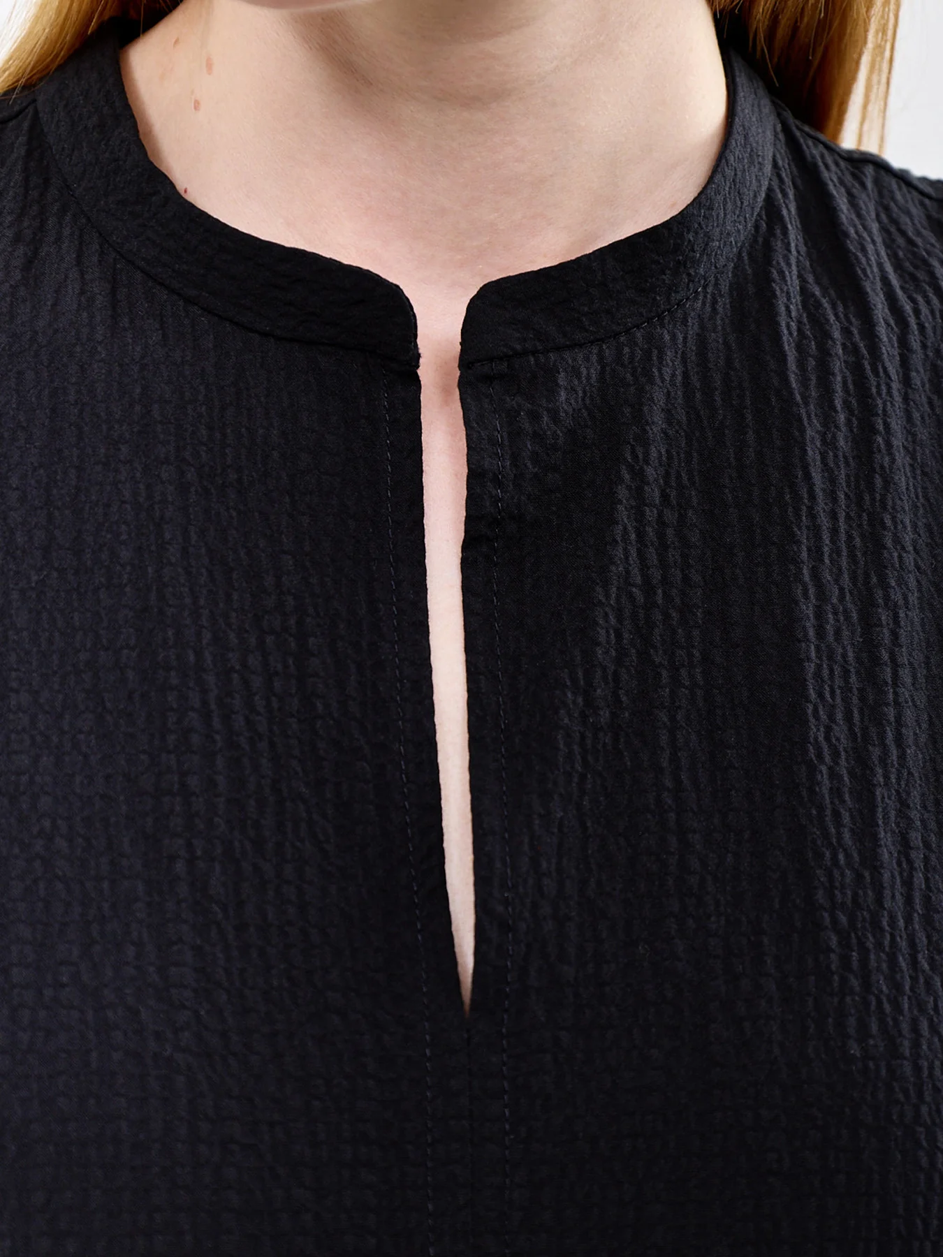 Crew Neck Shift Dress Black - Image 3