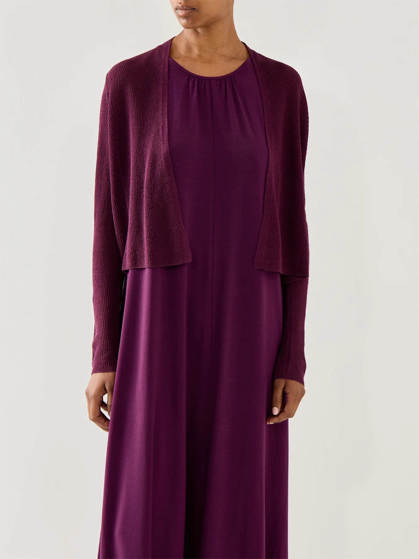 Cardigan Linen Cotton Purple - Image 4
