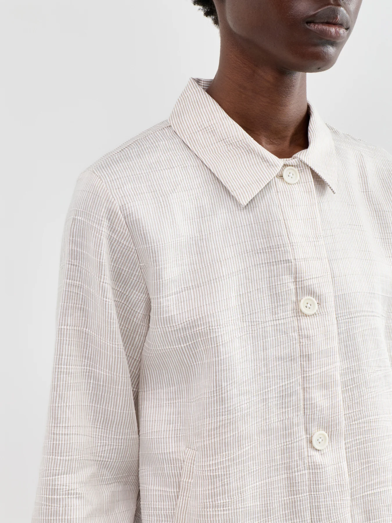 Classic Collar A-Line Jacket - Image 3
