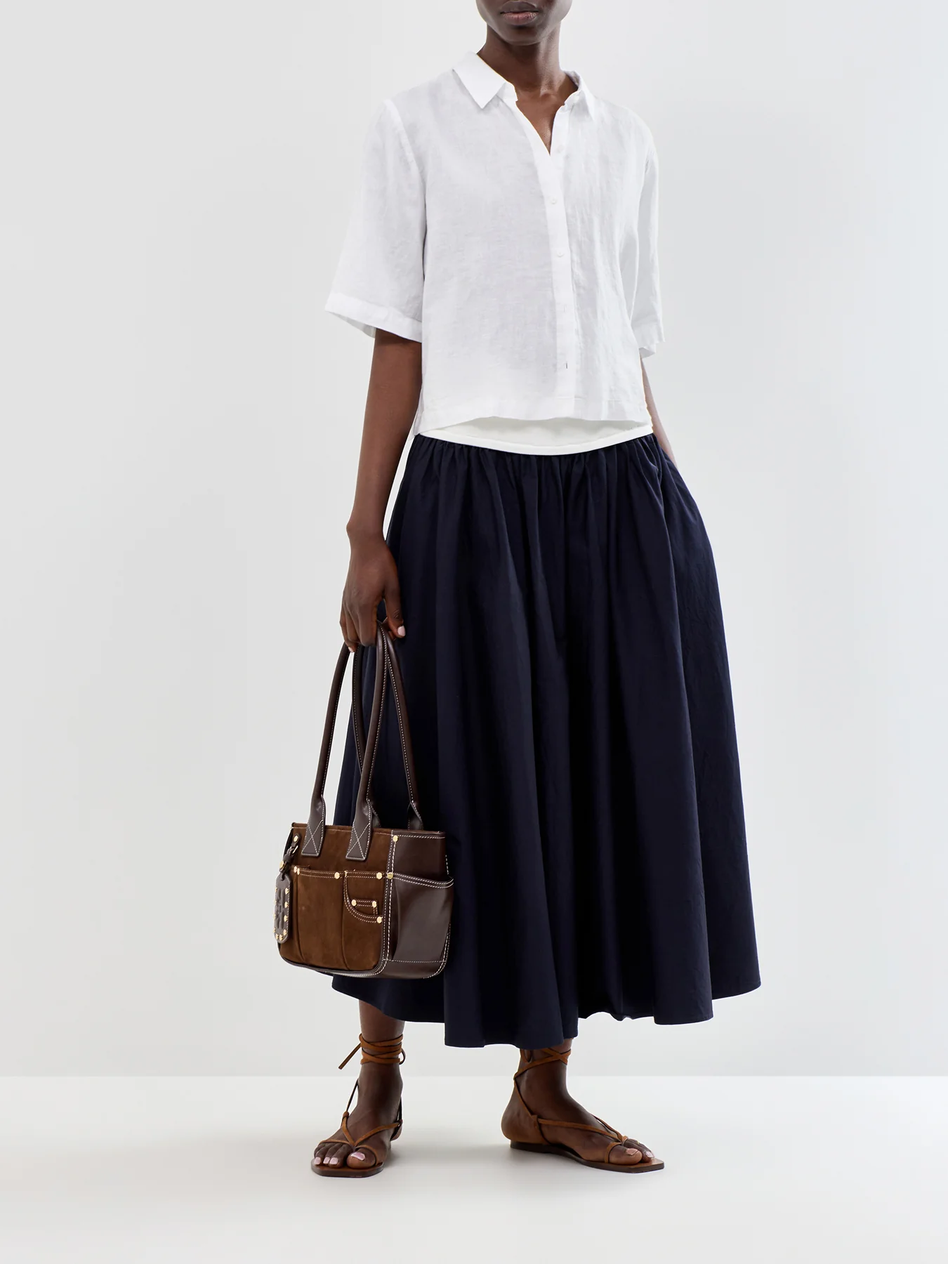Classic Collar Short Sleeve Shirt White - Image 2