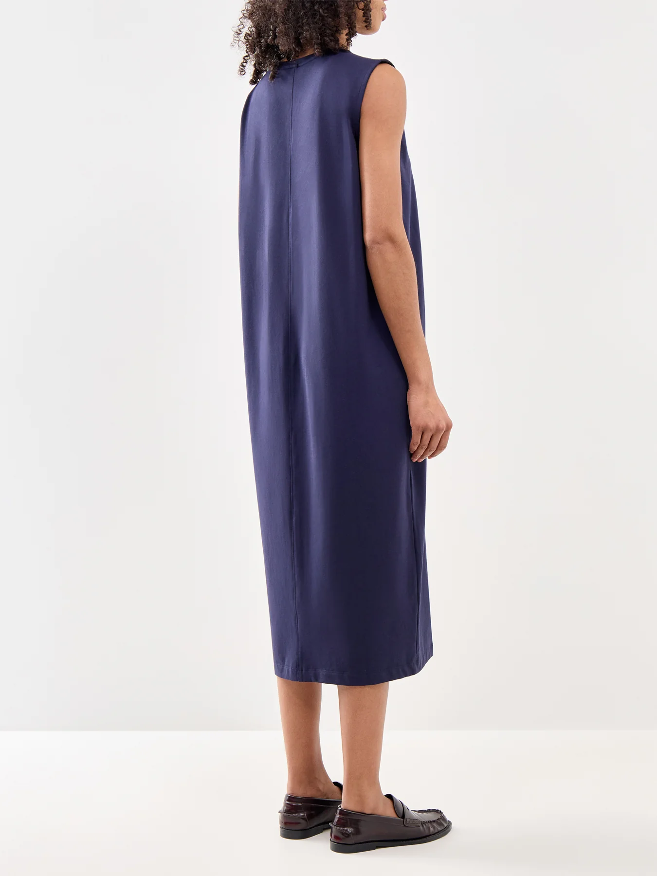Crew Neck Dress Navy - Image 5