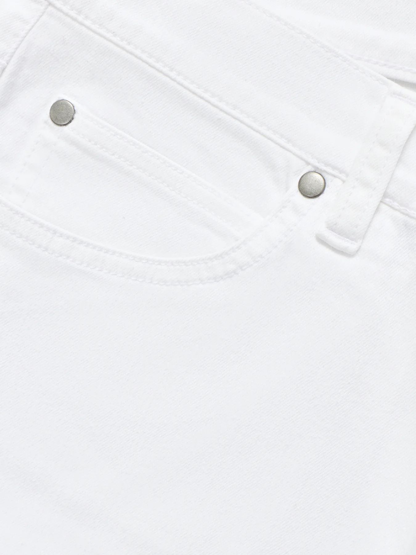 High Waisted Slim Ankle Pant White - Image 3