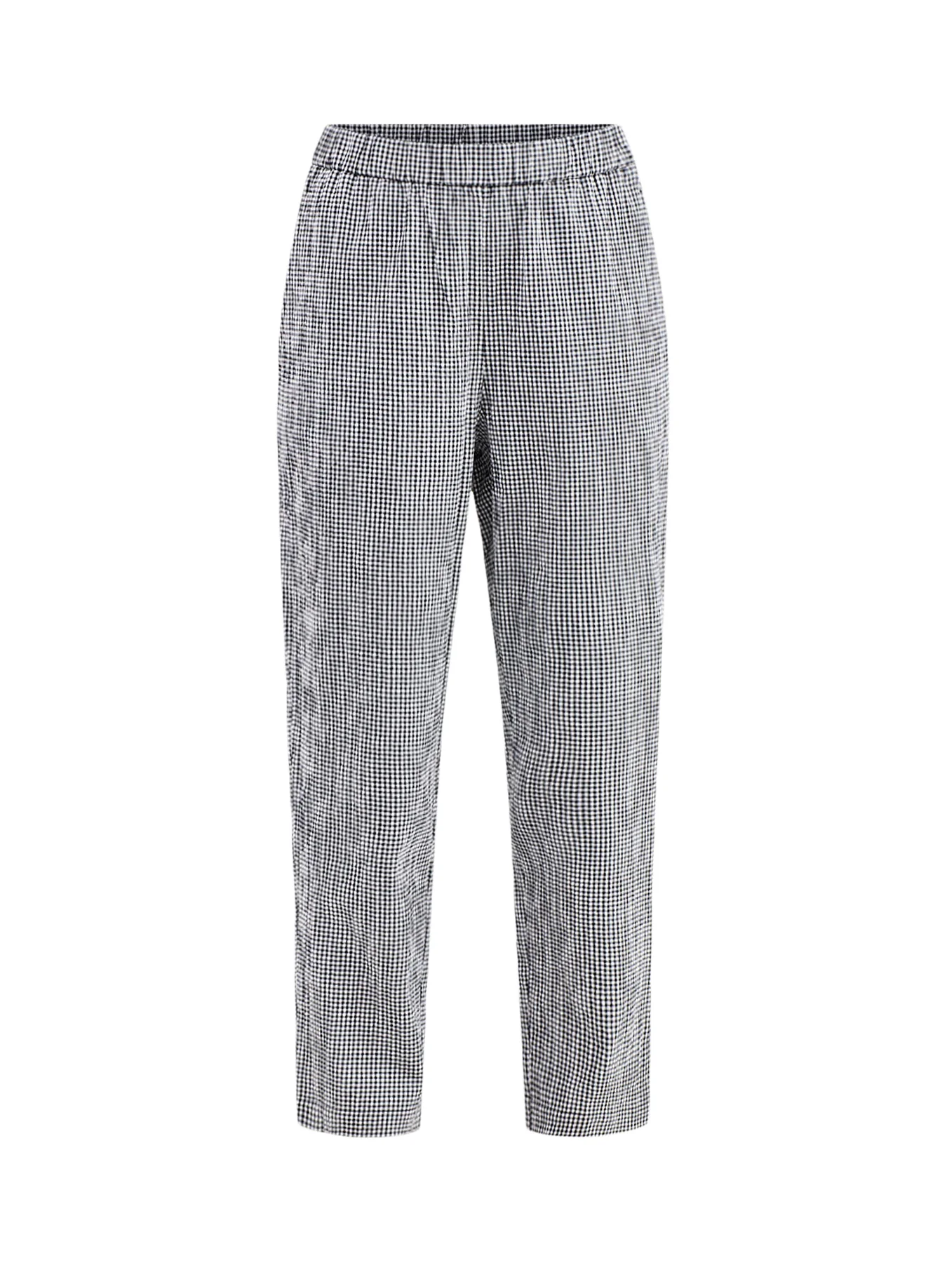 High Waisted Tapered Ankle Trousers Print