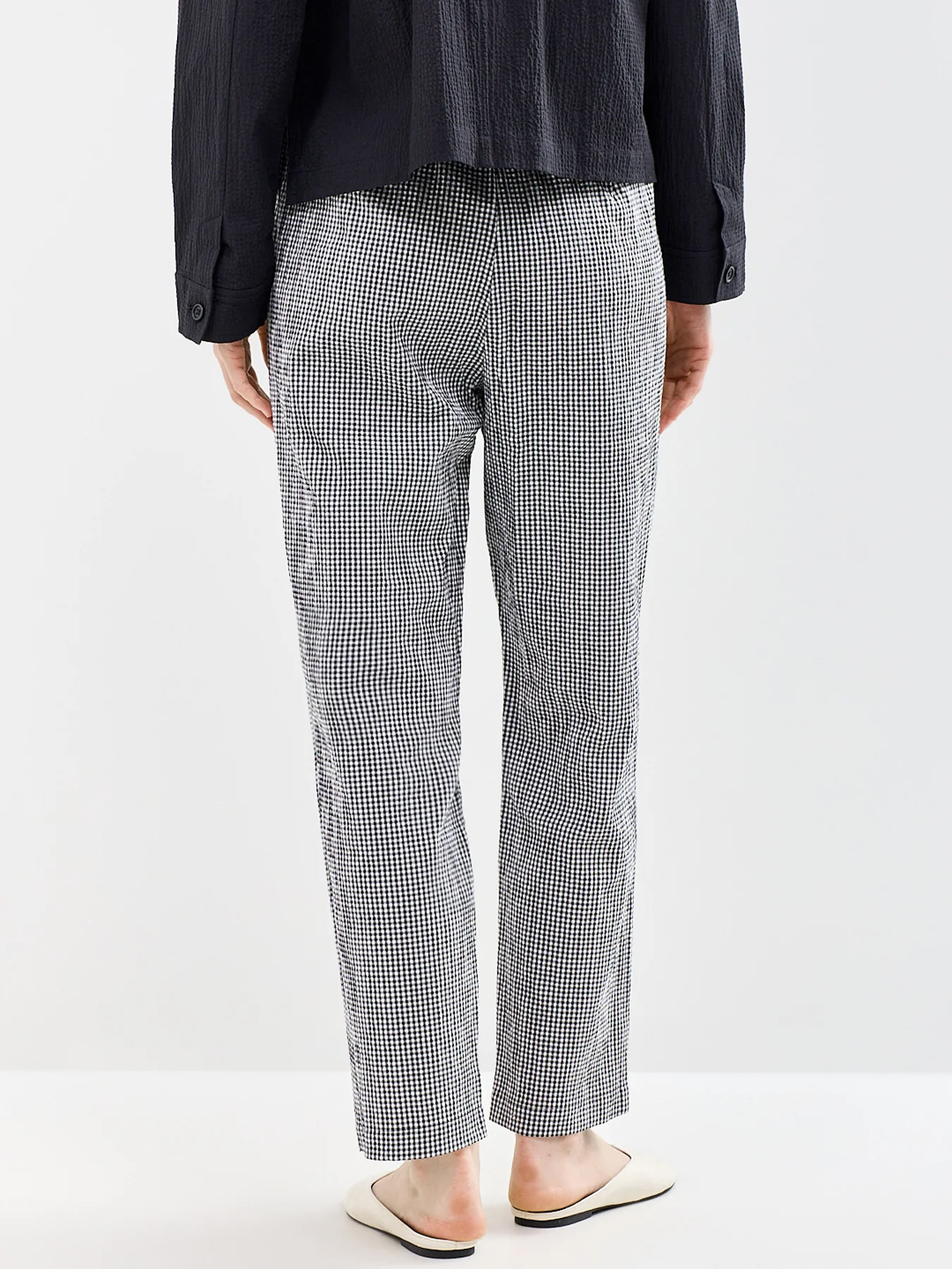 High Waisted Tapered Ankle Trousers Print - Image 5