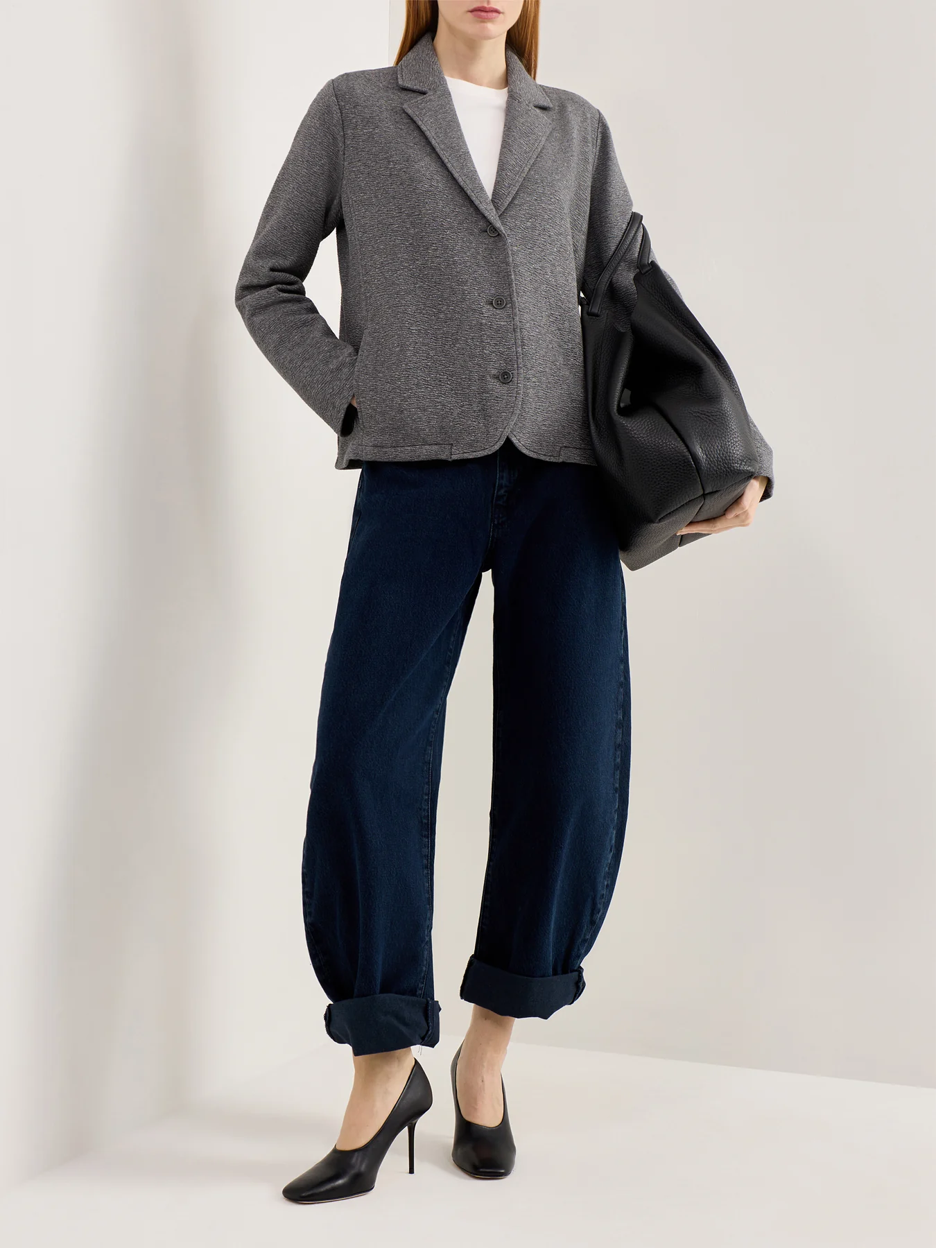 Notch Collar Jacket Grey - Image 2