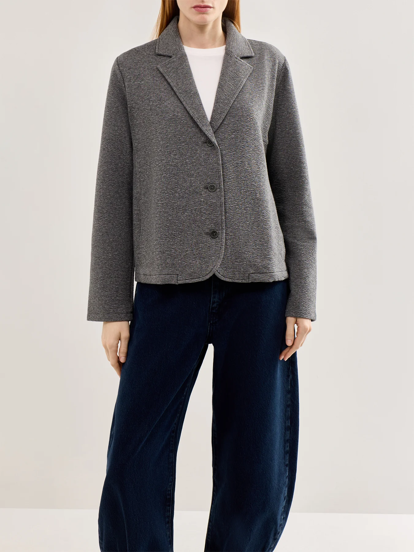 Notch Collar Jacket Grey - Image 4