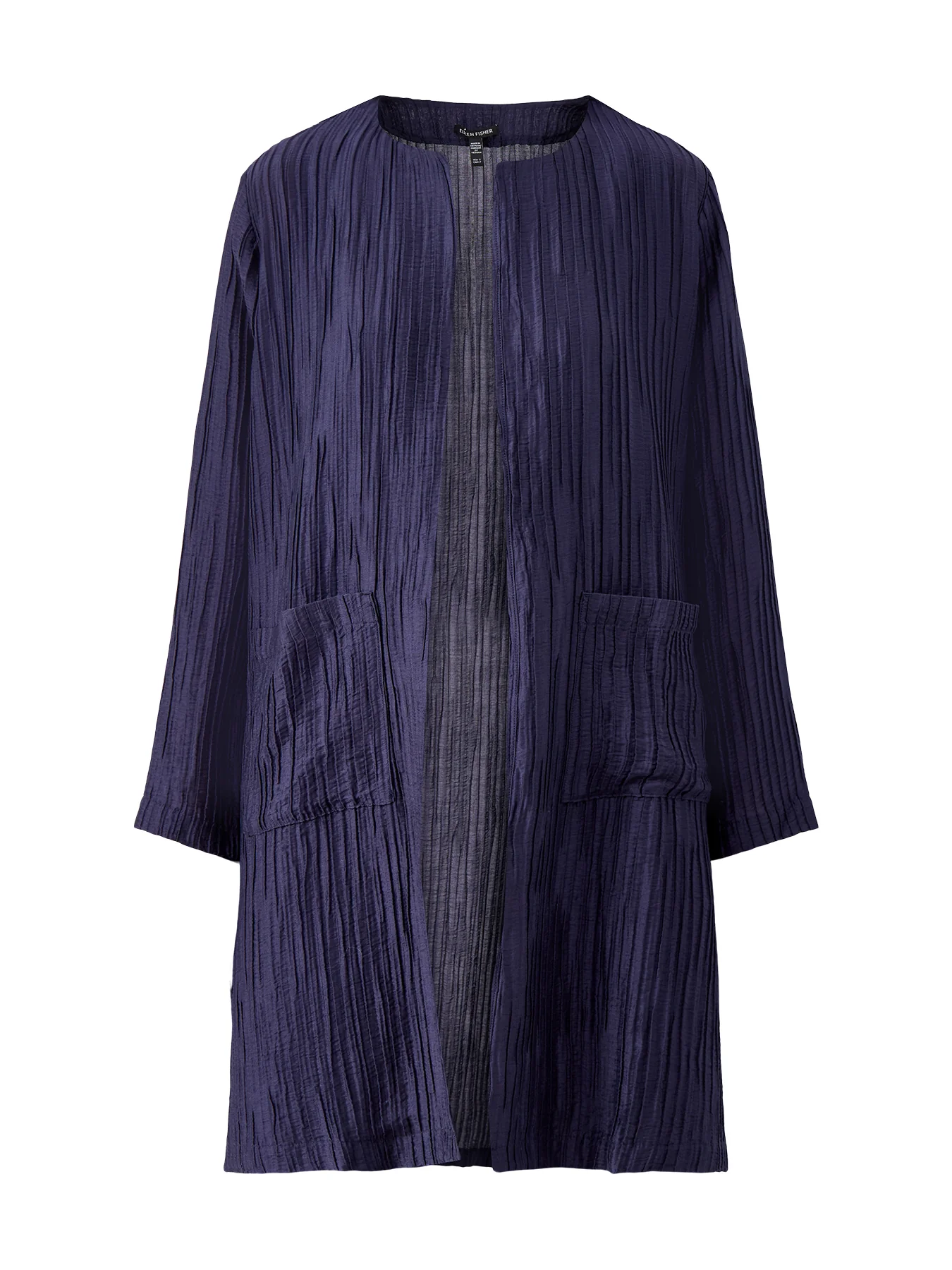 Round Neck Jacket Navy