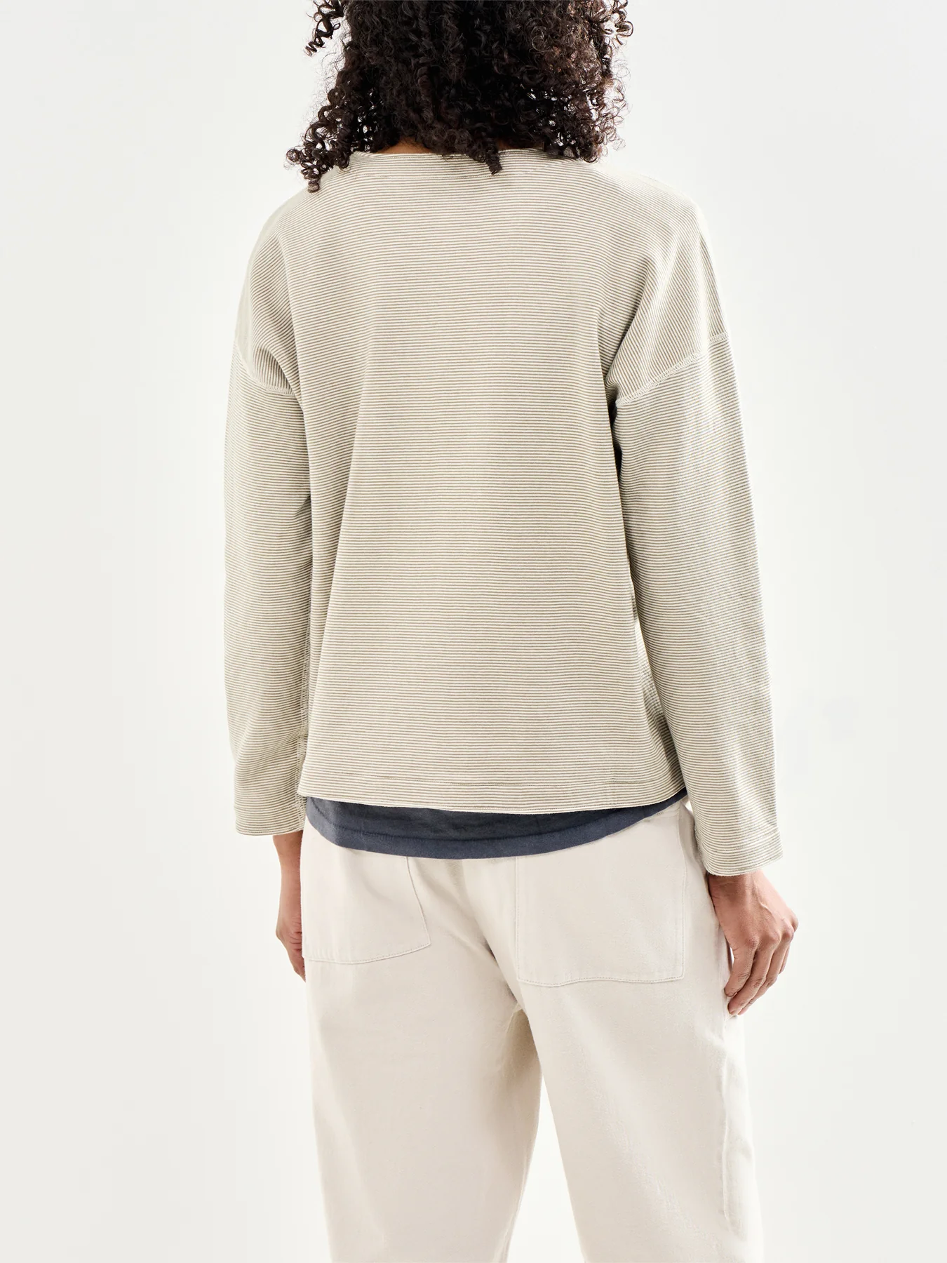 Round Neck Reversible Top Cream - Image 5