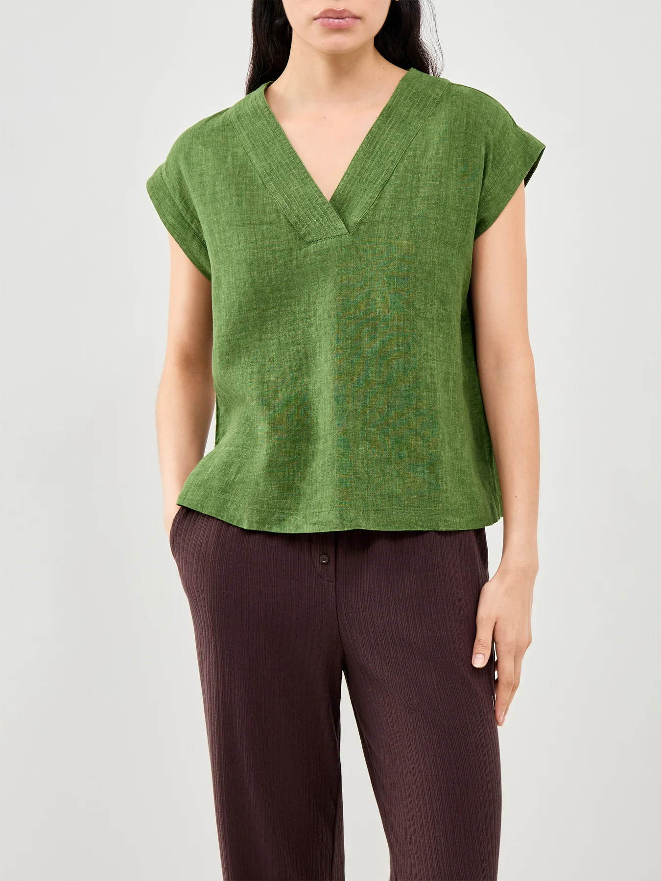 V-Neck Top Green - Image 4