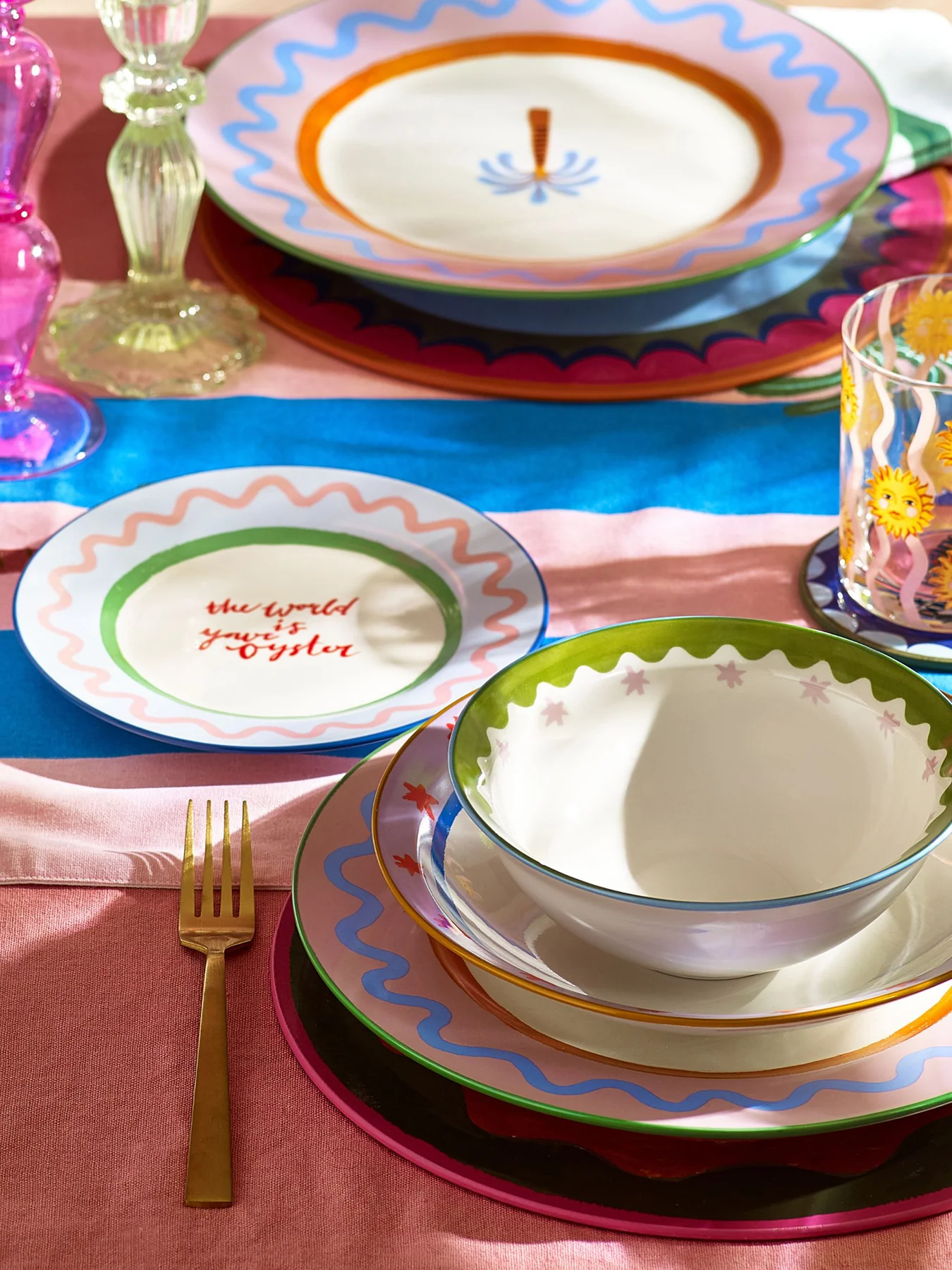 Palm Tree Dinner Plate Multi - Image 4