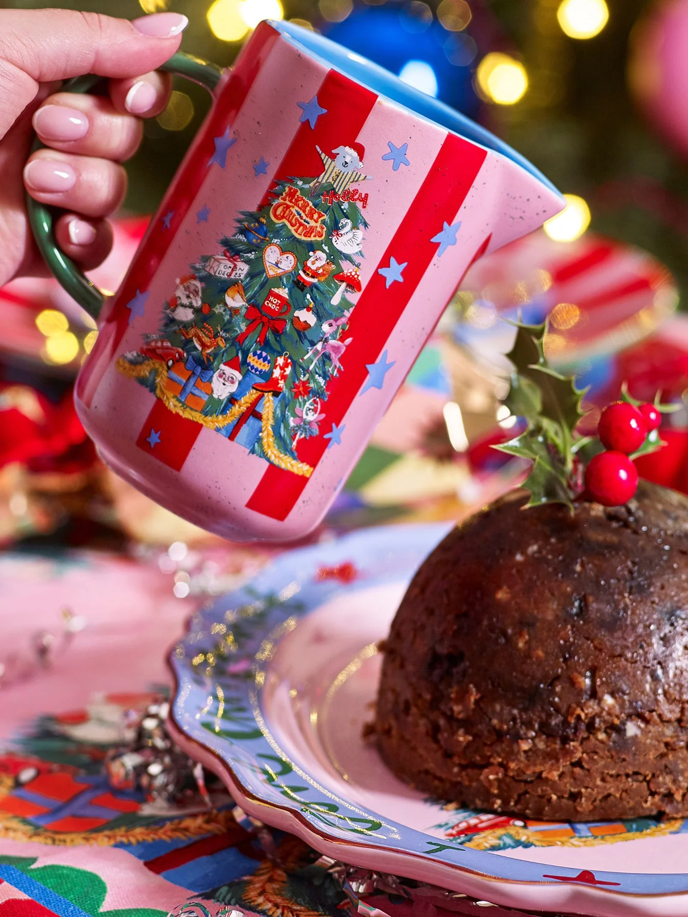 Fabulously Festive Jug Multi Colour - Image 3