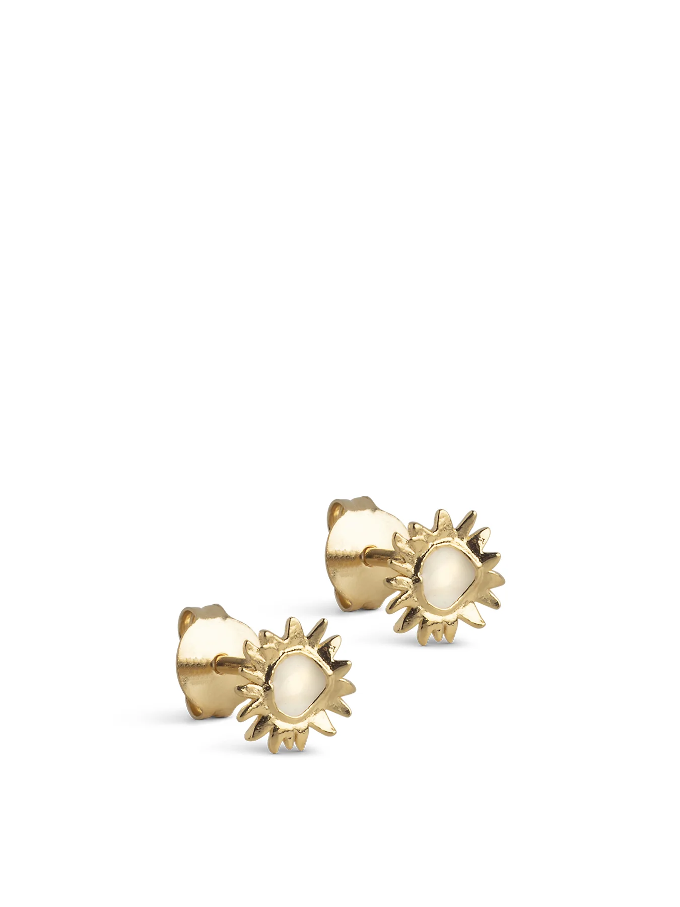 Small Sunshine Stud Earrings Gold