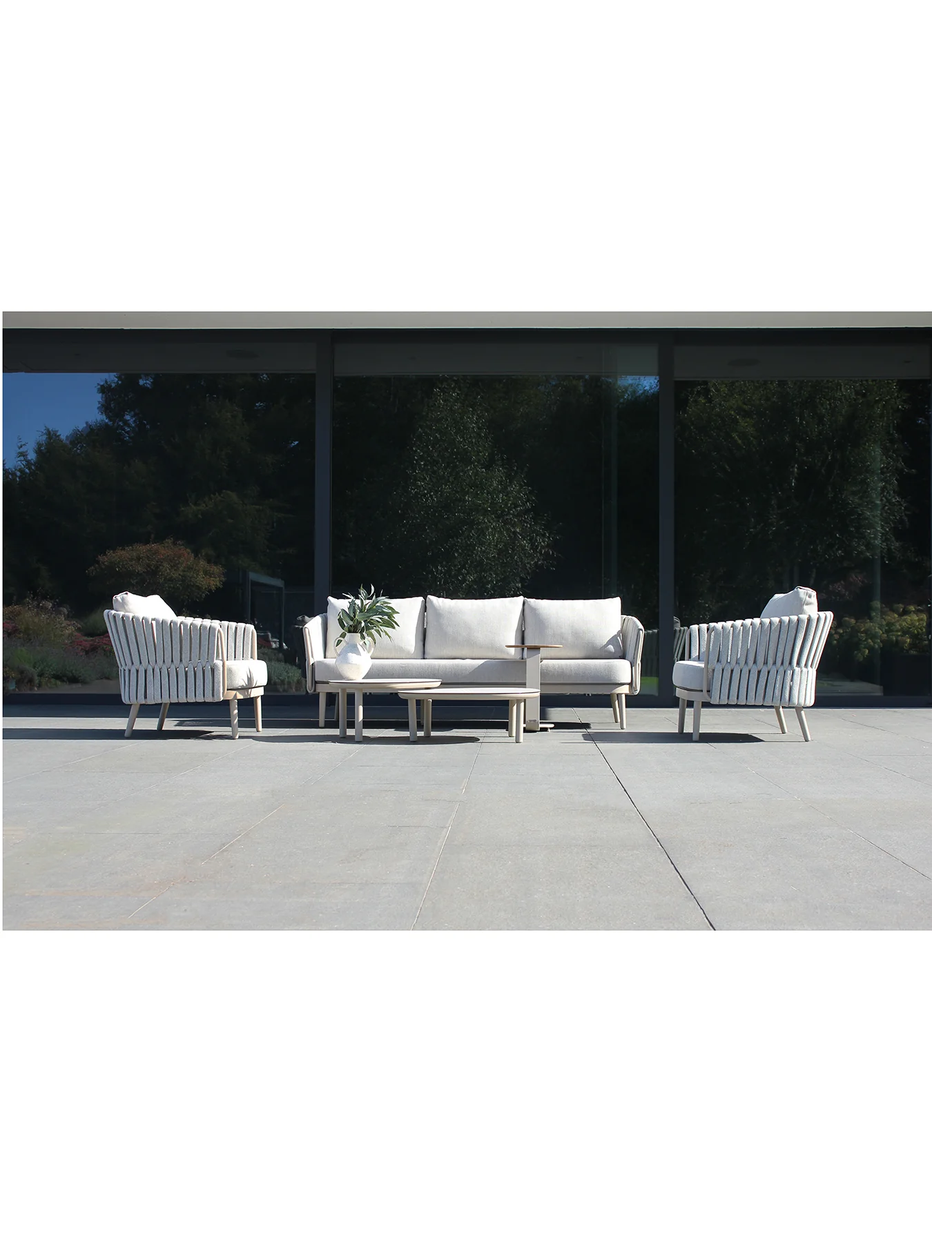 Eva Outdoor 5-Seater Lounge Set with Monroe Coffee Tables - Image 2