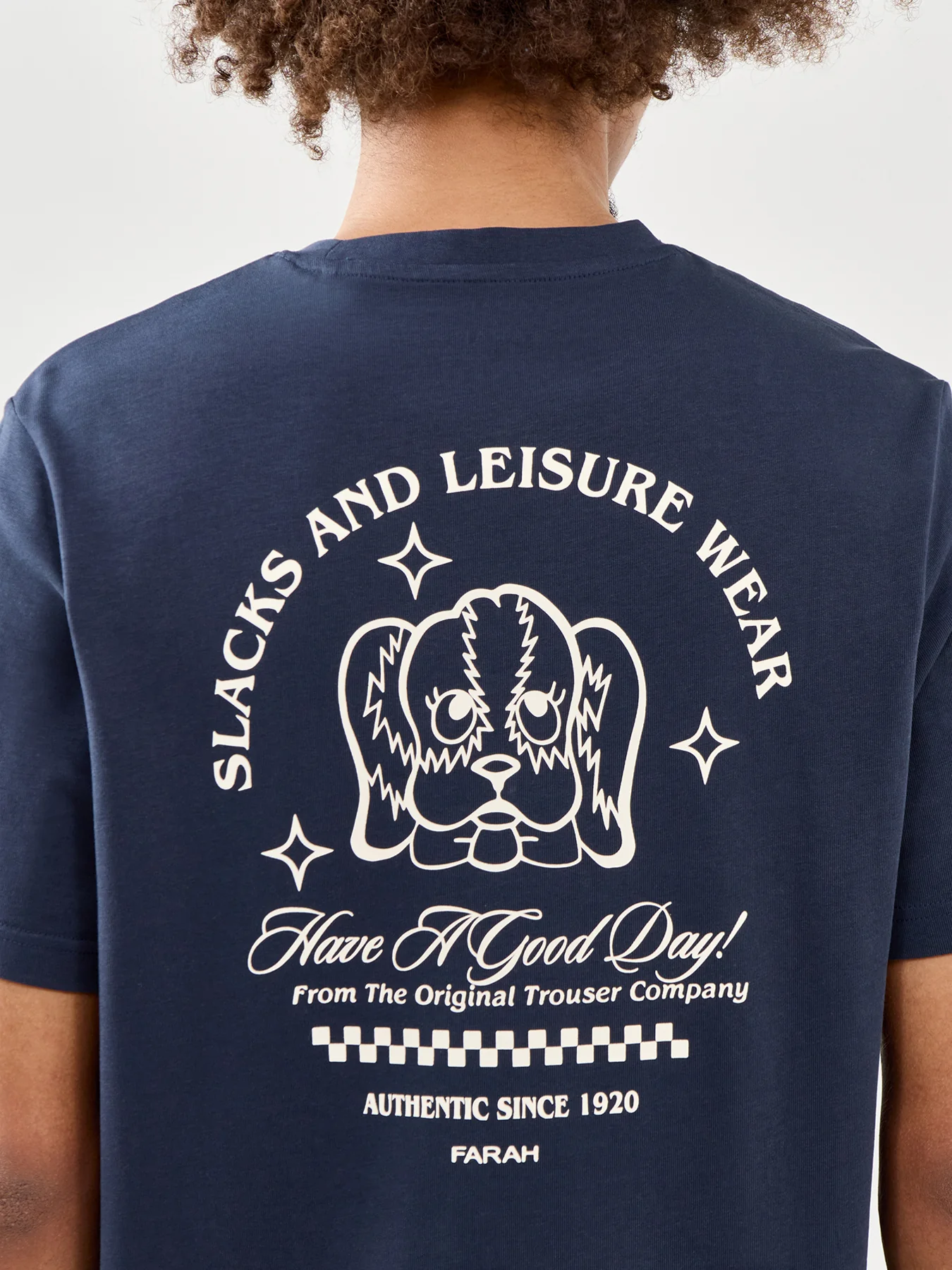 Graphic Organic Cotton T-Shirt Navy - Image 2