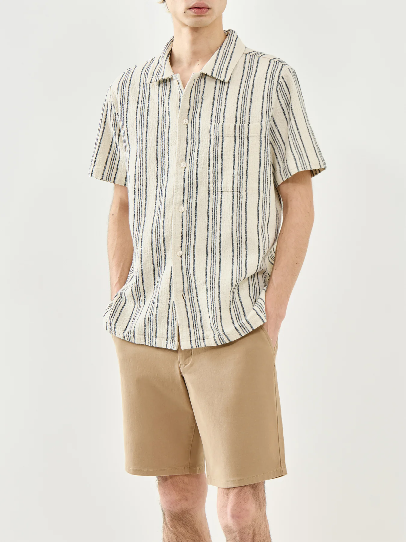 Striped T-Shirt Cream - Image 4