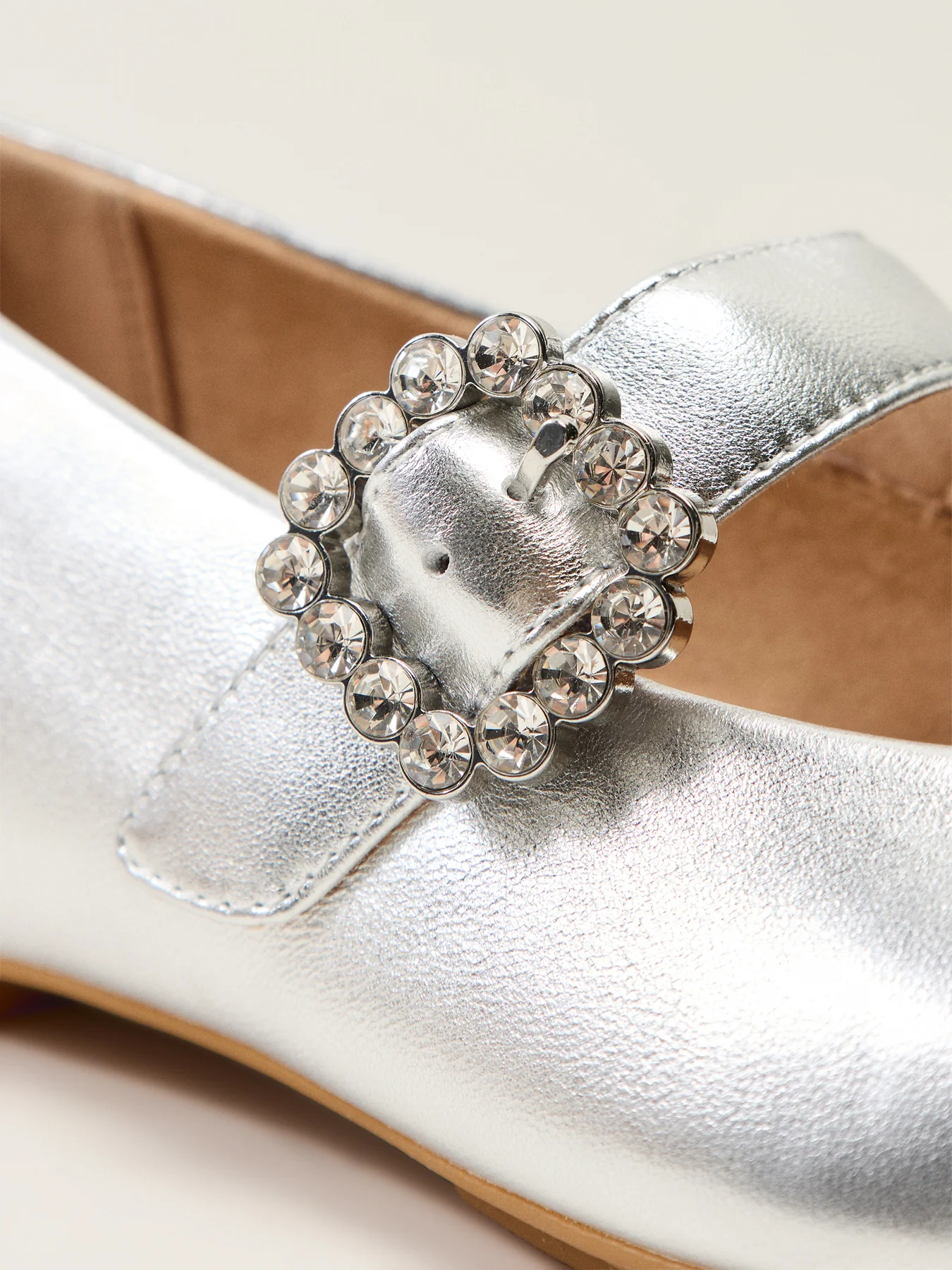 Delicato Crystal-Buckle Leather Mary Janes - Image 3