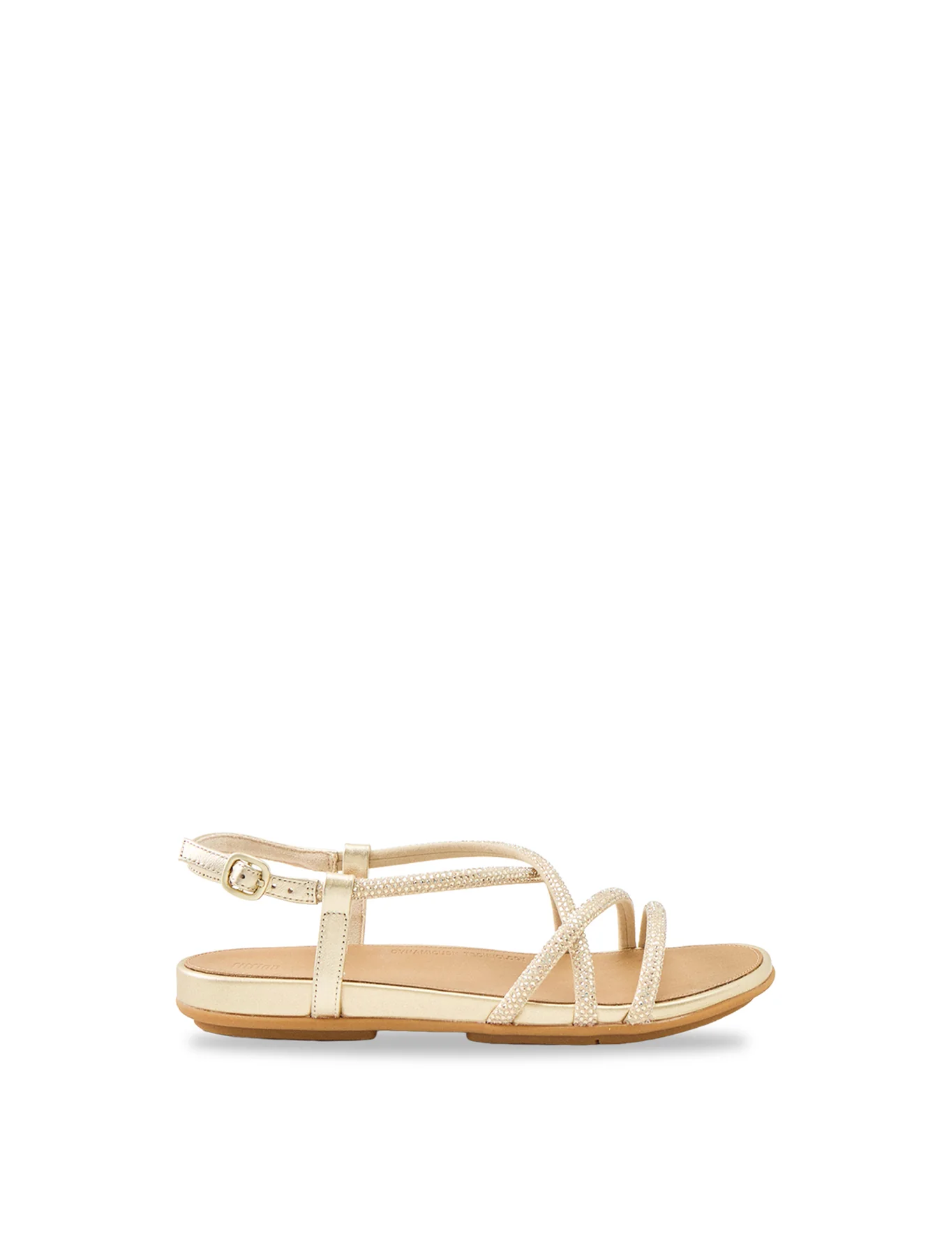 Gracie Crystal Strappy Sandals Gold