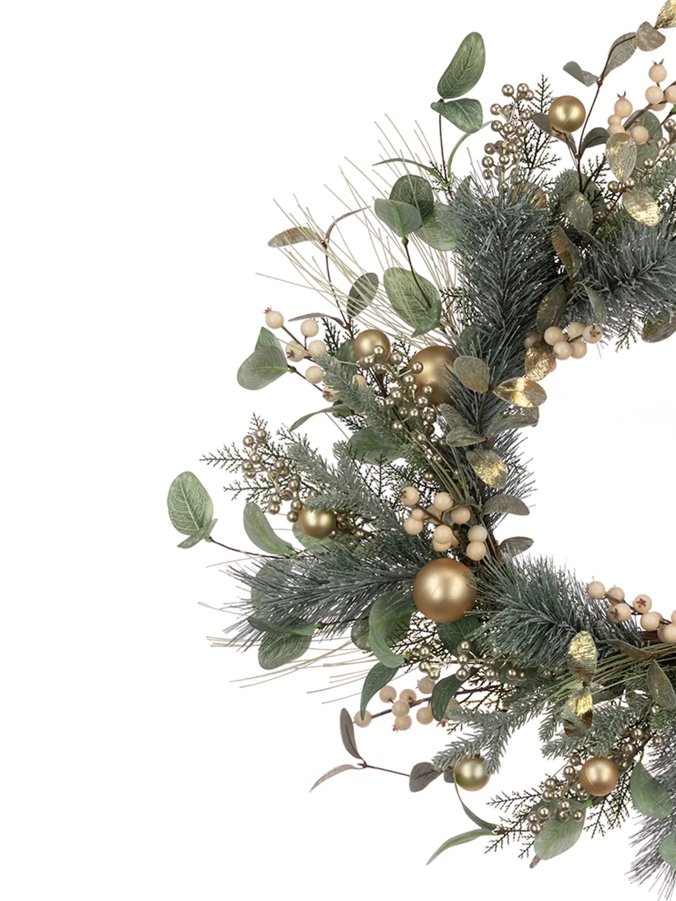Ridlington Berry Wreath Christmas Decoration 60cm - Image 3