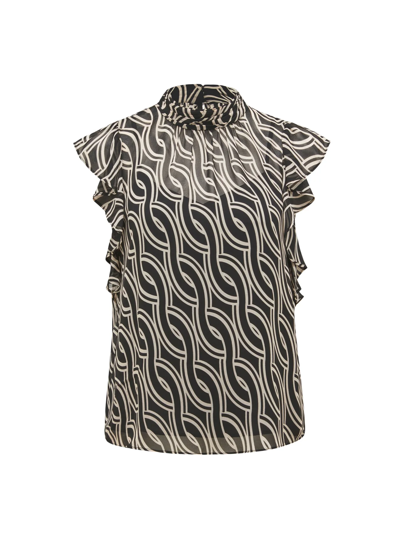 Rayne Petite Ruffle High Neck Blouse