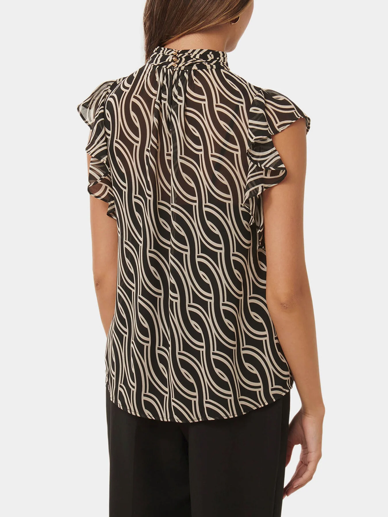 Rayne Petite Ruffle High Neck Blouse - Image 3