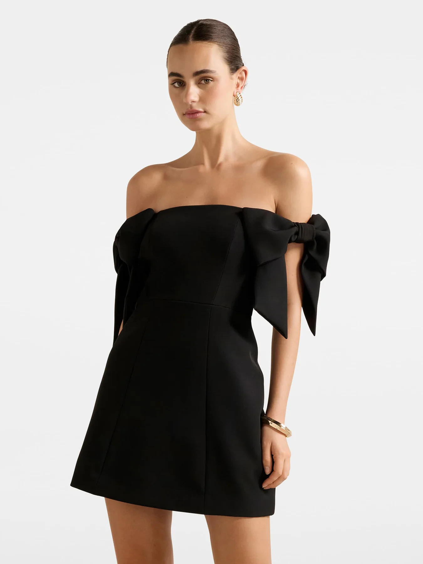 Adalyn Mini Bow Dress Black - Image 4