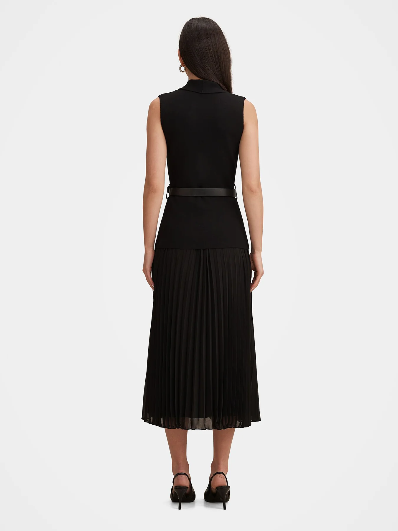Bianca Knitted Midi Dress Black - Image 5
