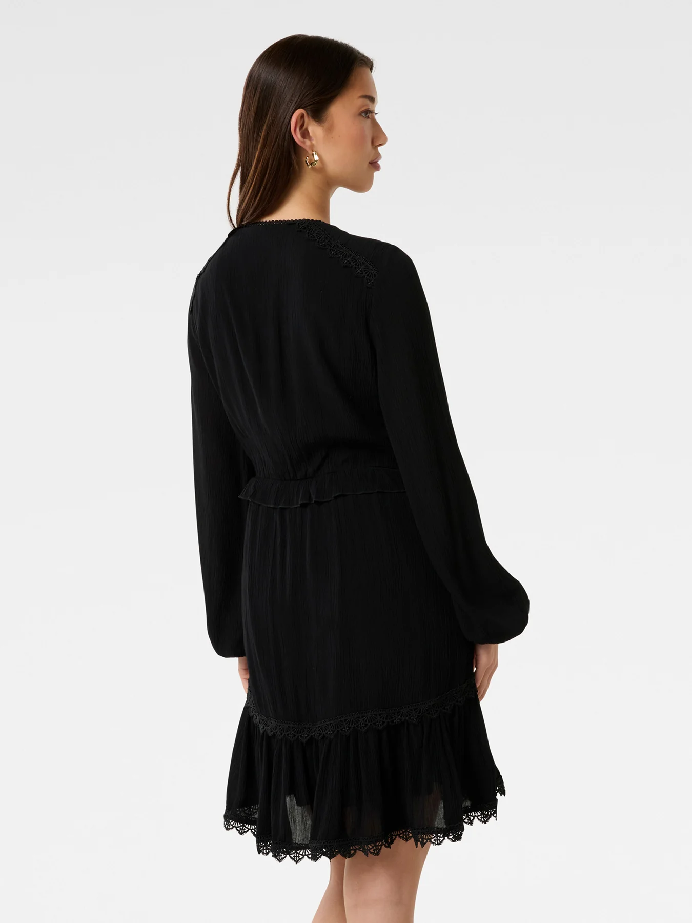 Elsa Trim Mini Dress Black - Image 3