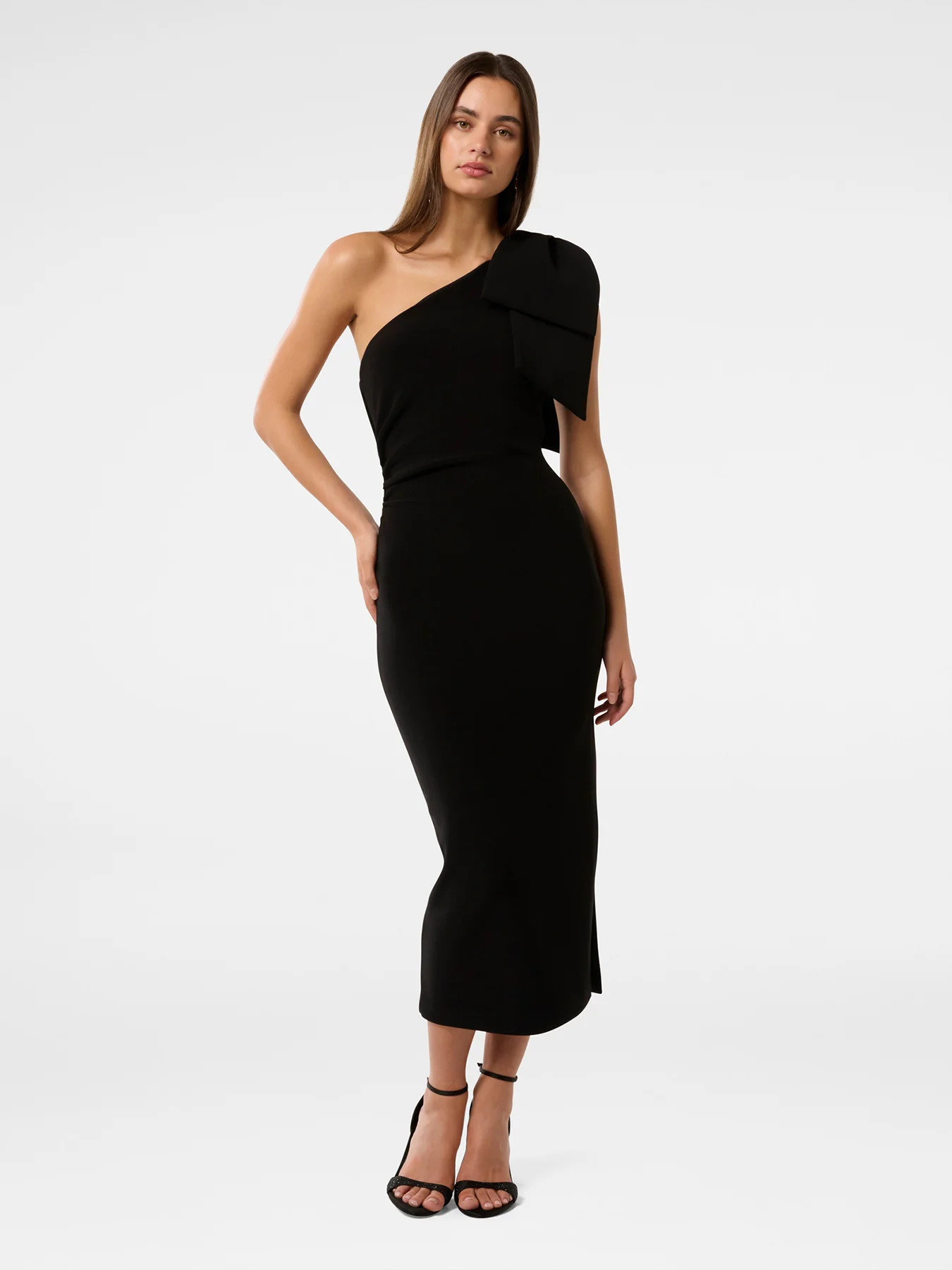 Jade Bow Bodycon Dress Black - Image 2