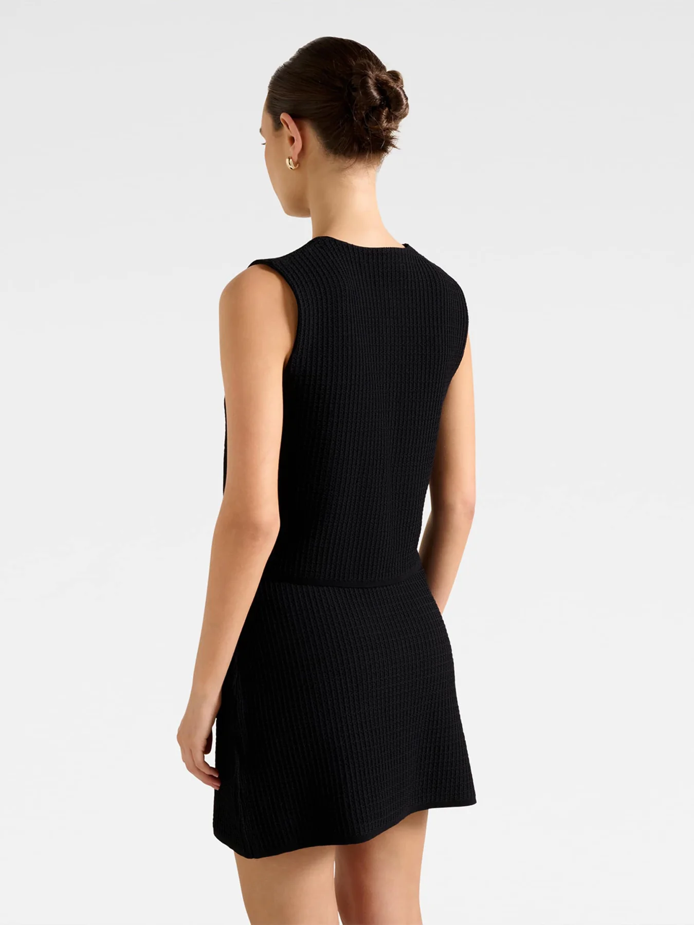 Elyse Knitted Tank Top Black - Image 3