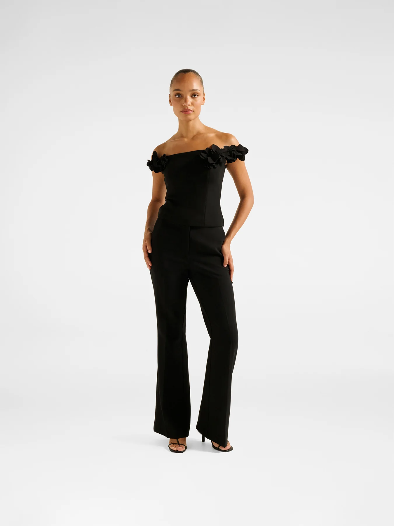 Faye Applique Bardot Top - Image 2