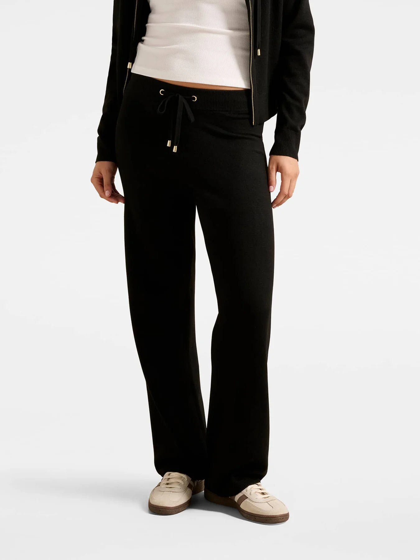 Hazel Knitted Lounge Pants Black - Image 4